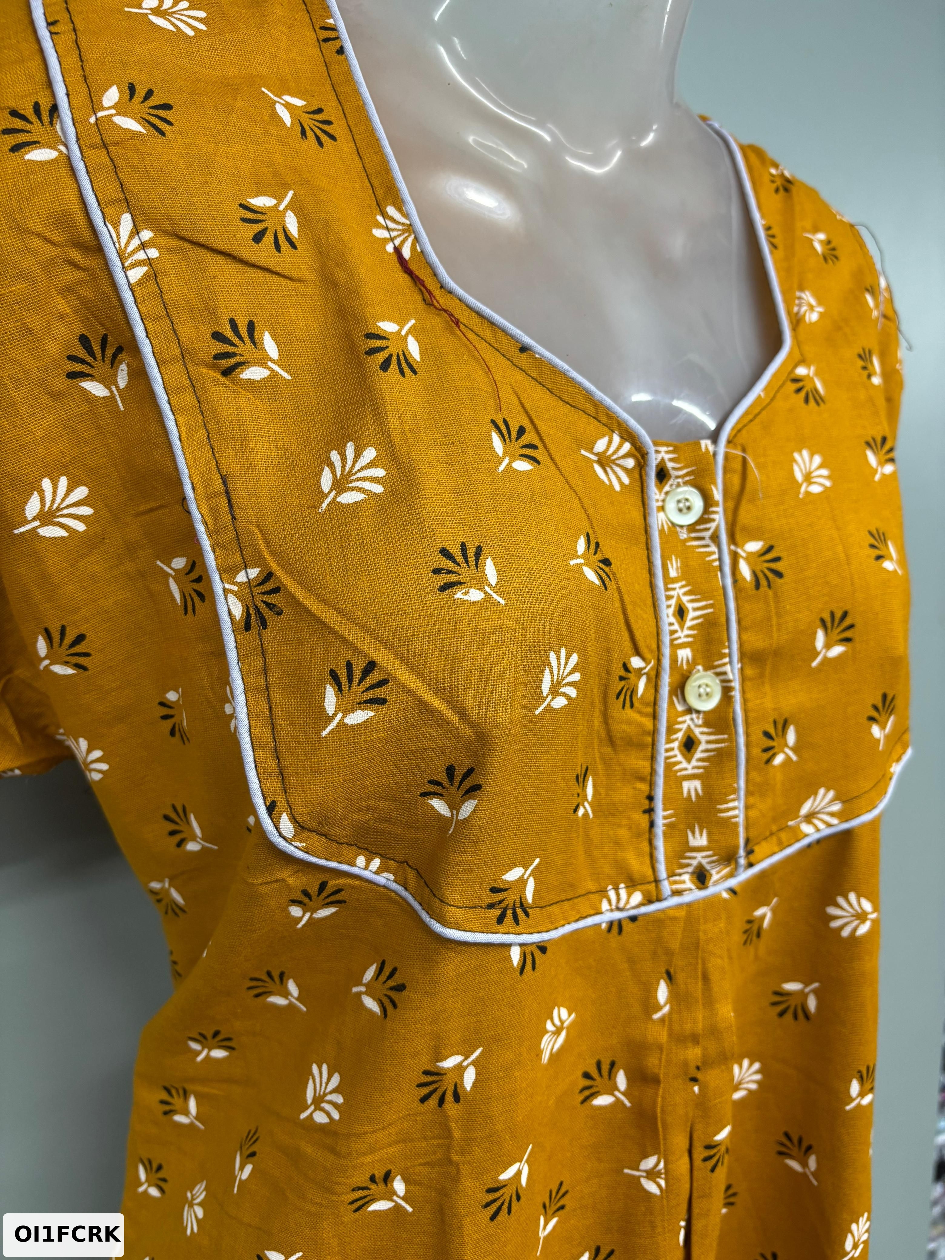 Carol Piping Cotton Nighty
