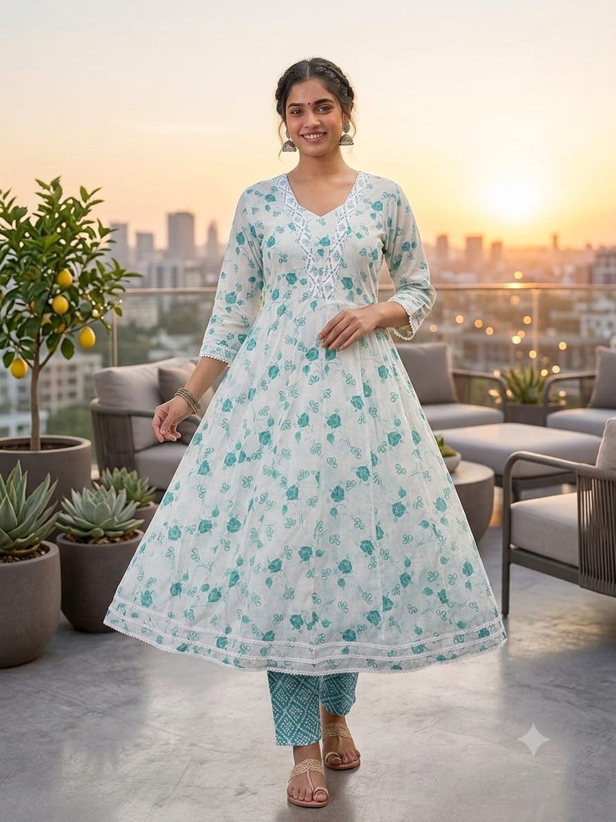 Trending Anarkali Style 2 Pieces Gheraa Style 2 Pieces