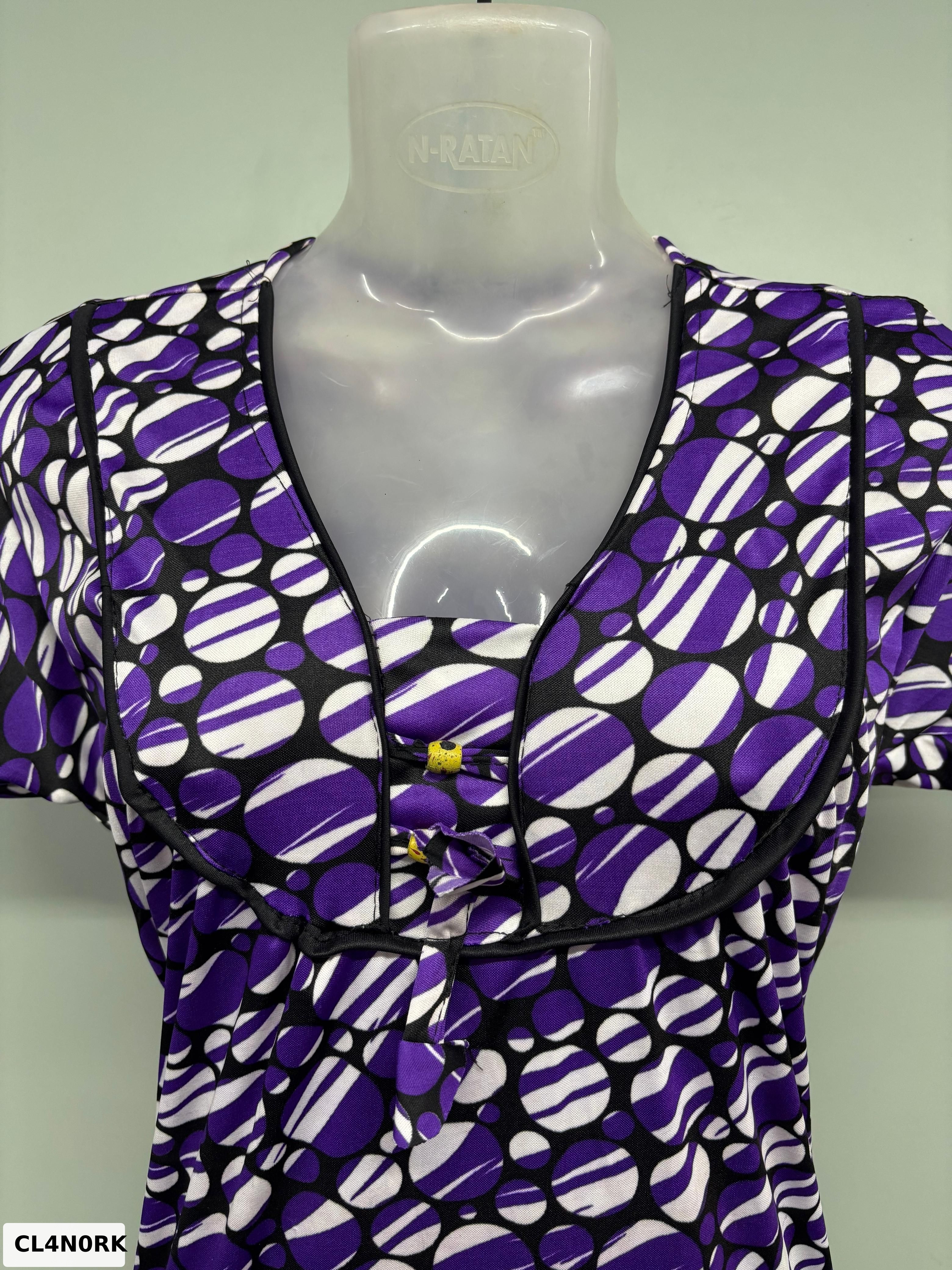 CLOTH SAREENA DAMRU PIPING NIGHTY