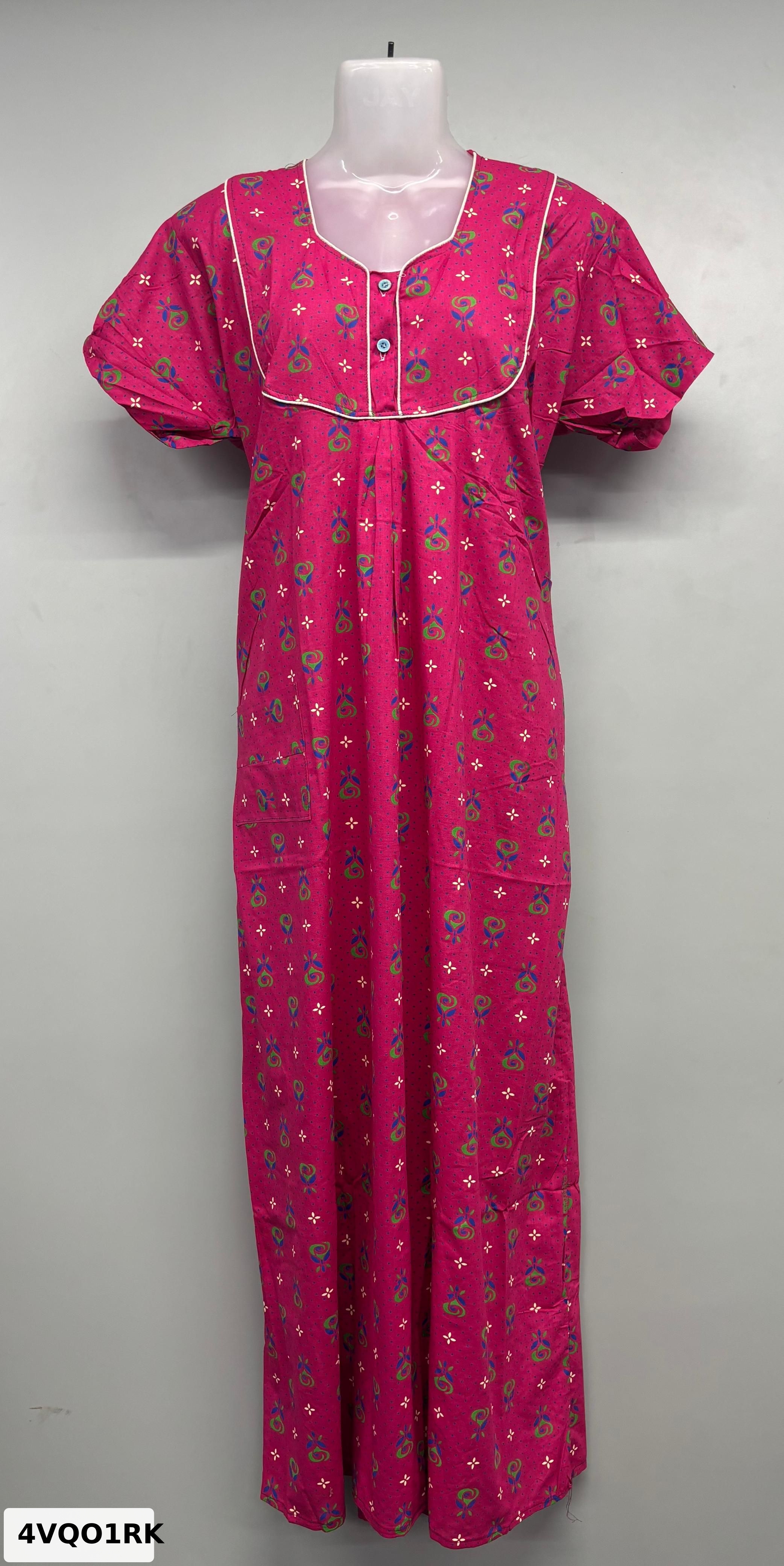 Apsara Piping Cotton Nighty