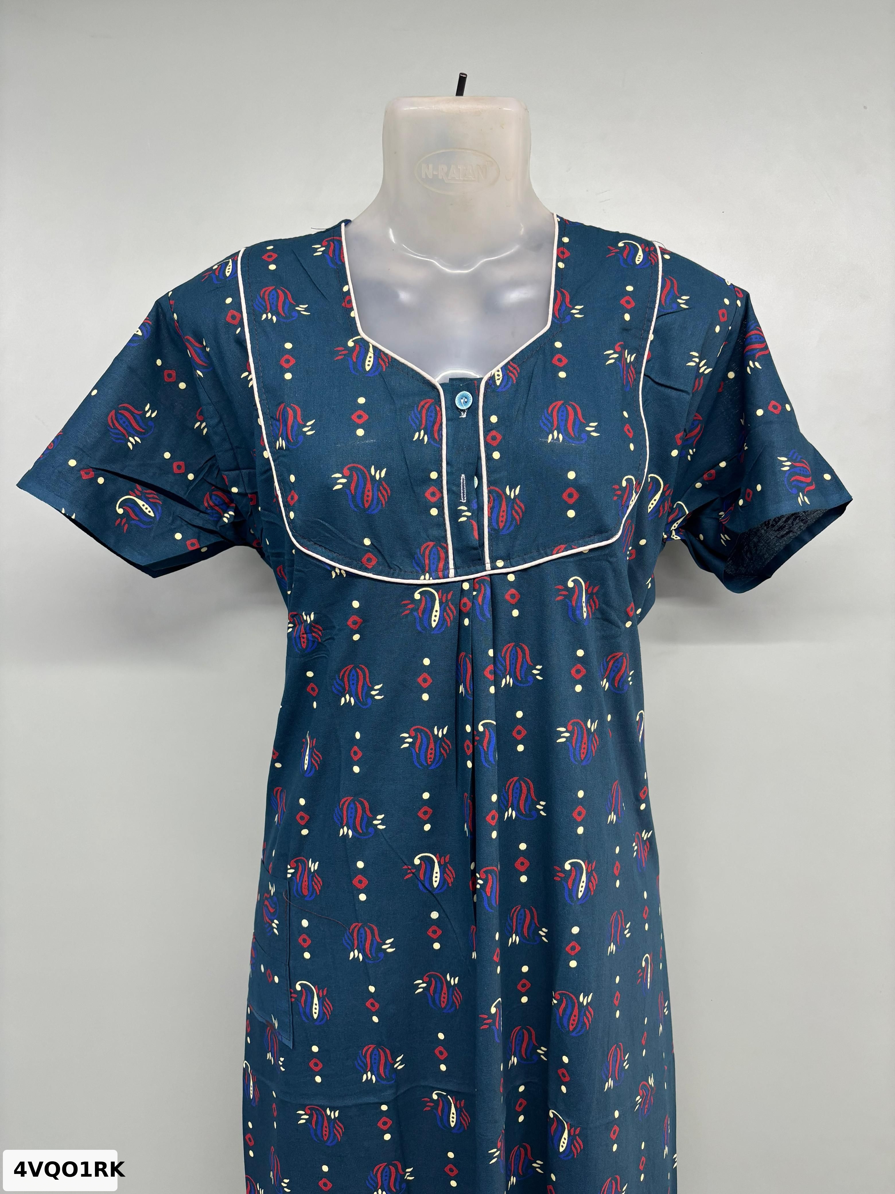 Apsara Piping Cotton Nighty
