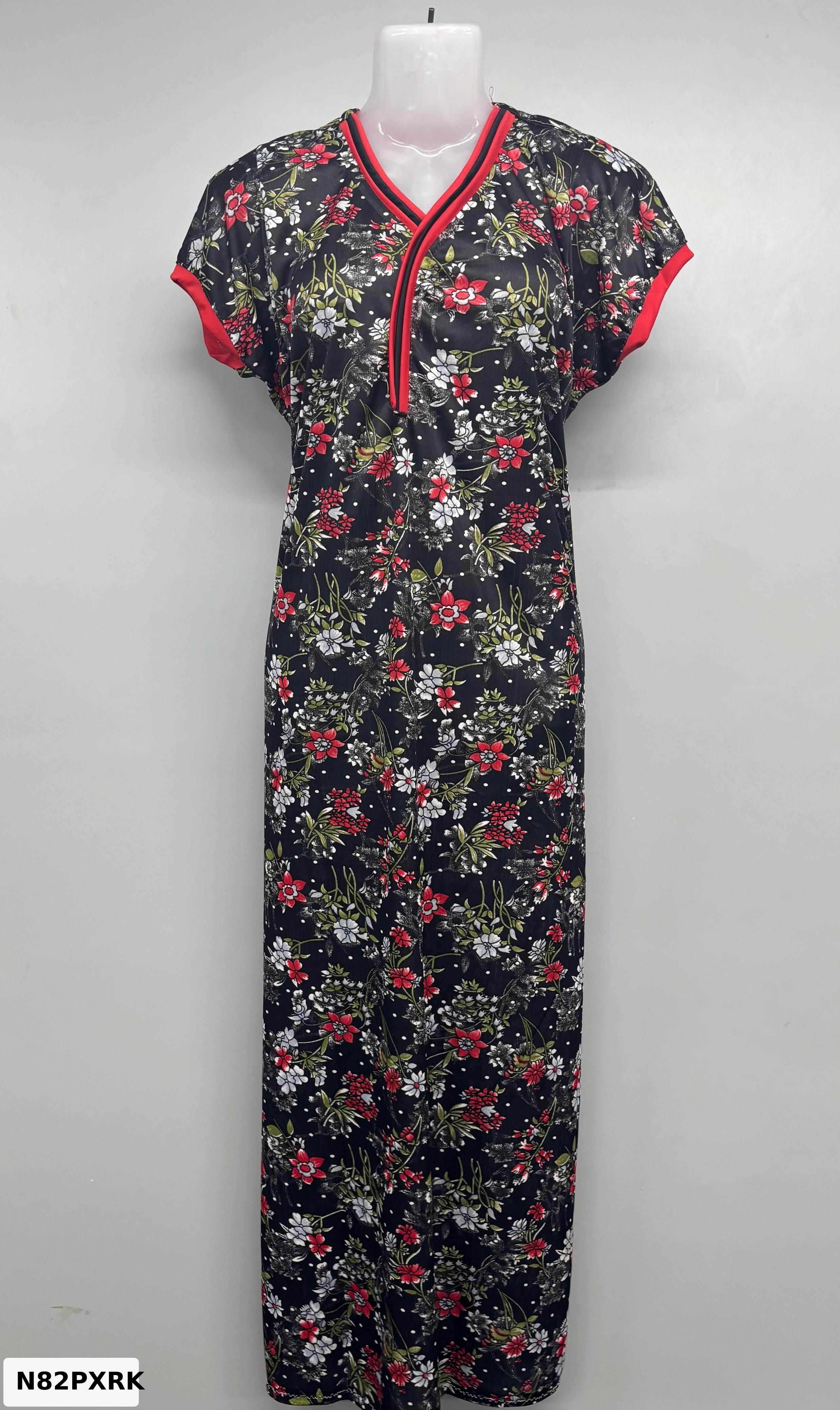 CLOTH SAREE RIB NECK NIGHTY