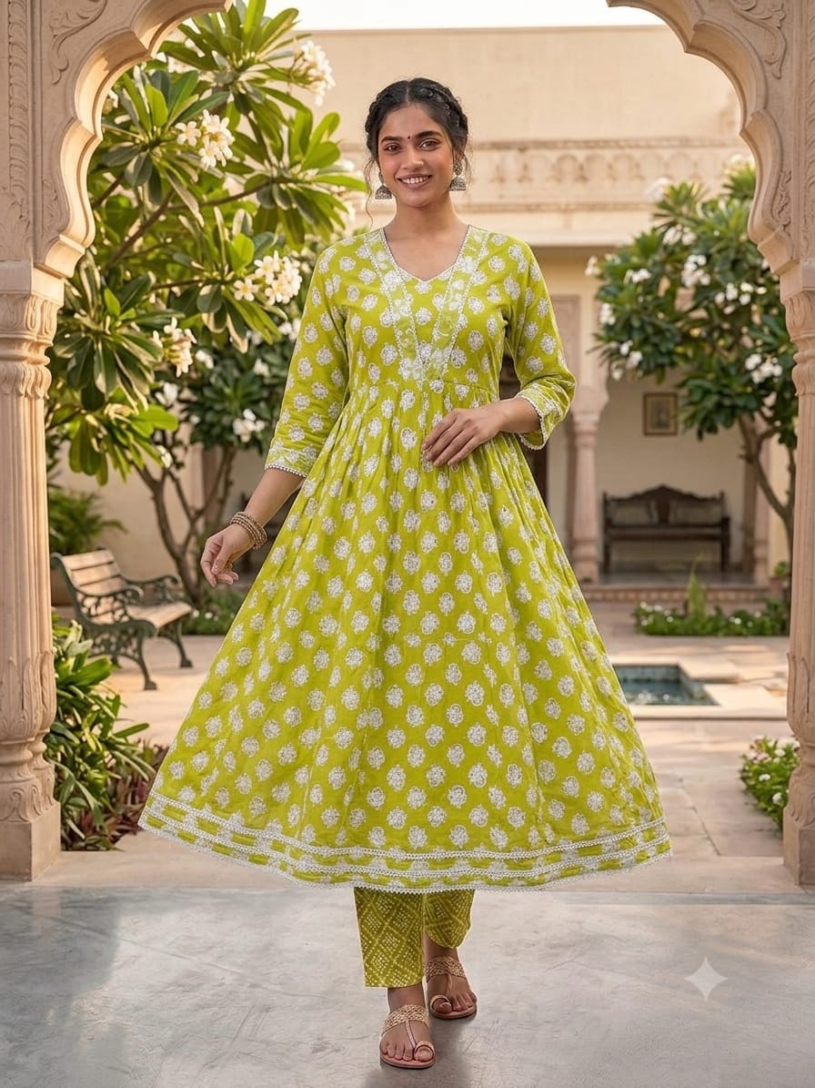 Trending Anarkali Style 2 Pieces Gheraa Style 2 Pieces