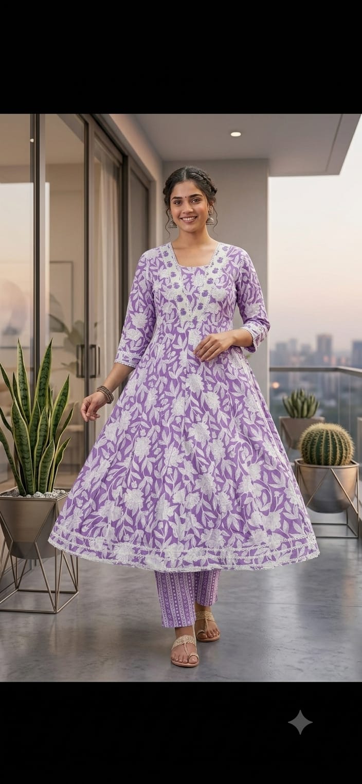 Trending Anarkali Style 2 Pieces Gheraa Style 2 Pieces