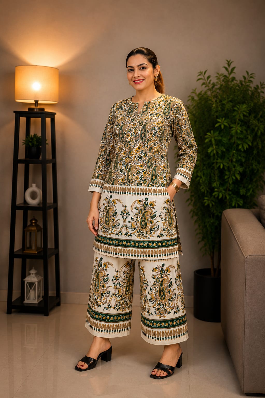 Rakhi Spacial Ajrak Print Cod Set