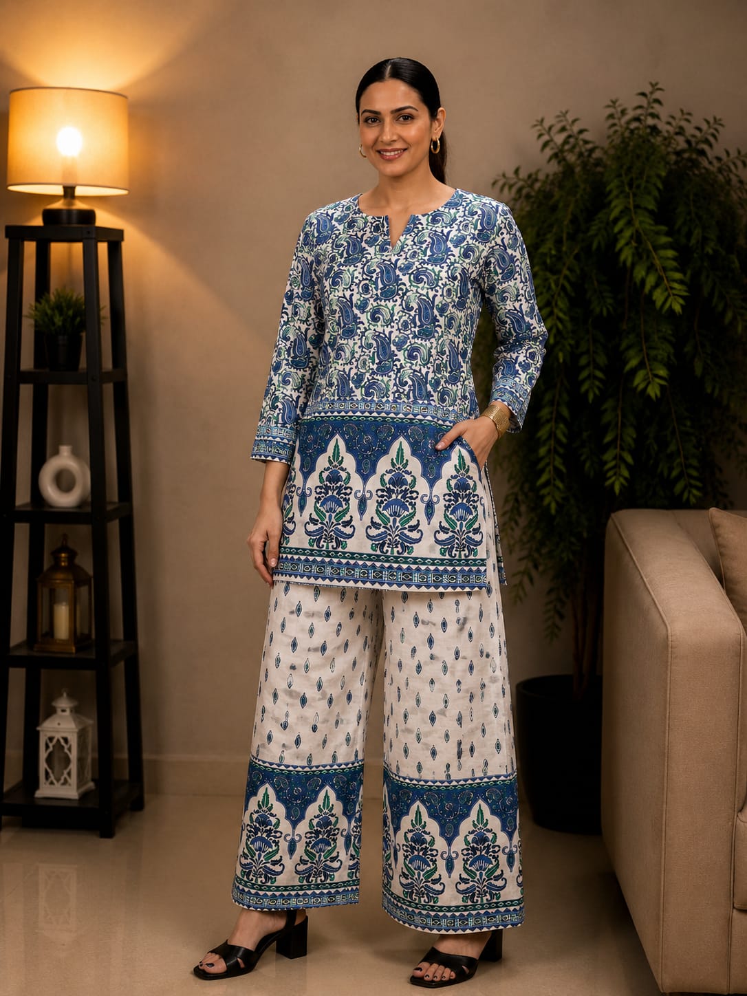 Airport Look Co-Ord Set Ajrak