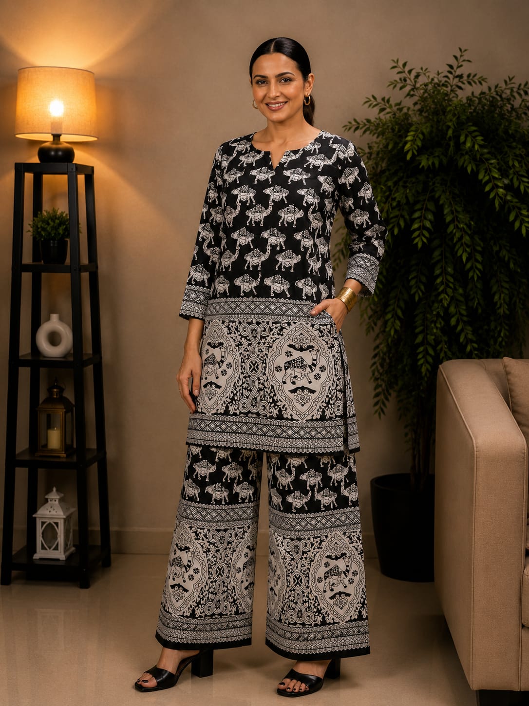 Rakhi Spacial Ajrak Print Cod Set