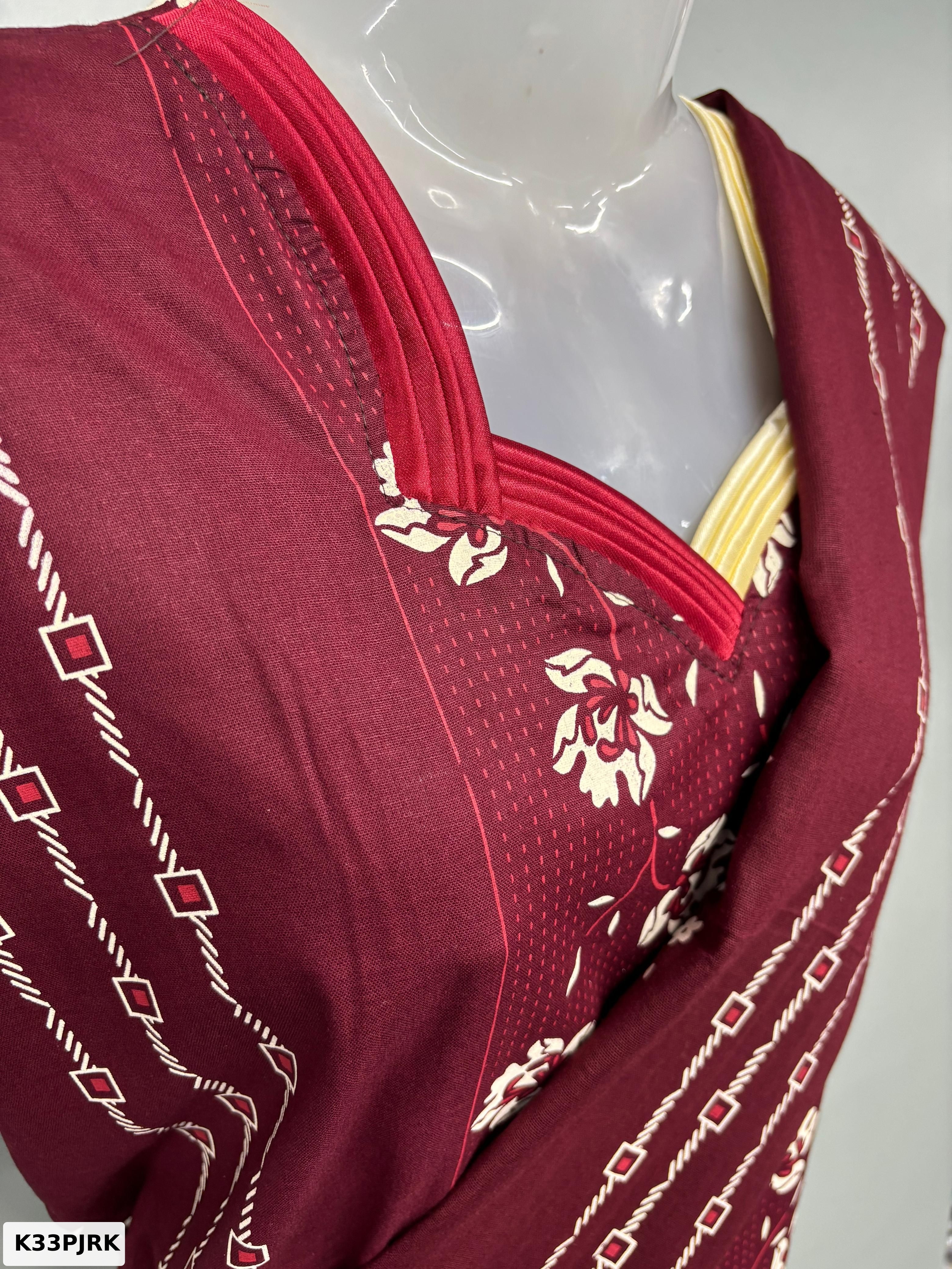 GUJRI COTTON NIGHTY WITH DUPATTA