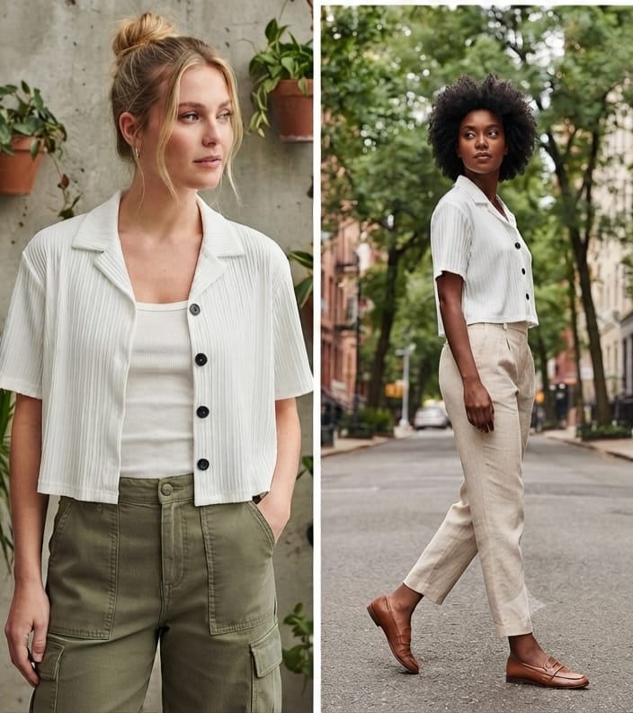 Ladies Crop Top & Shirt Collection