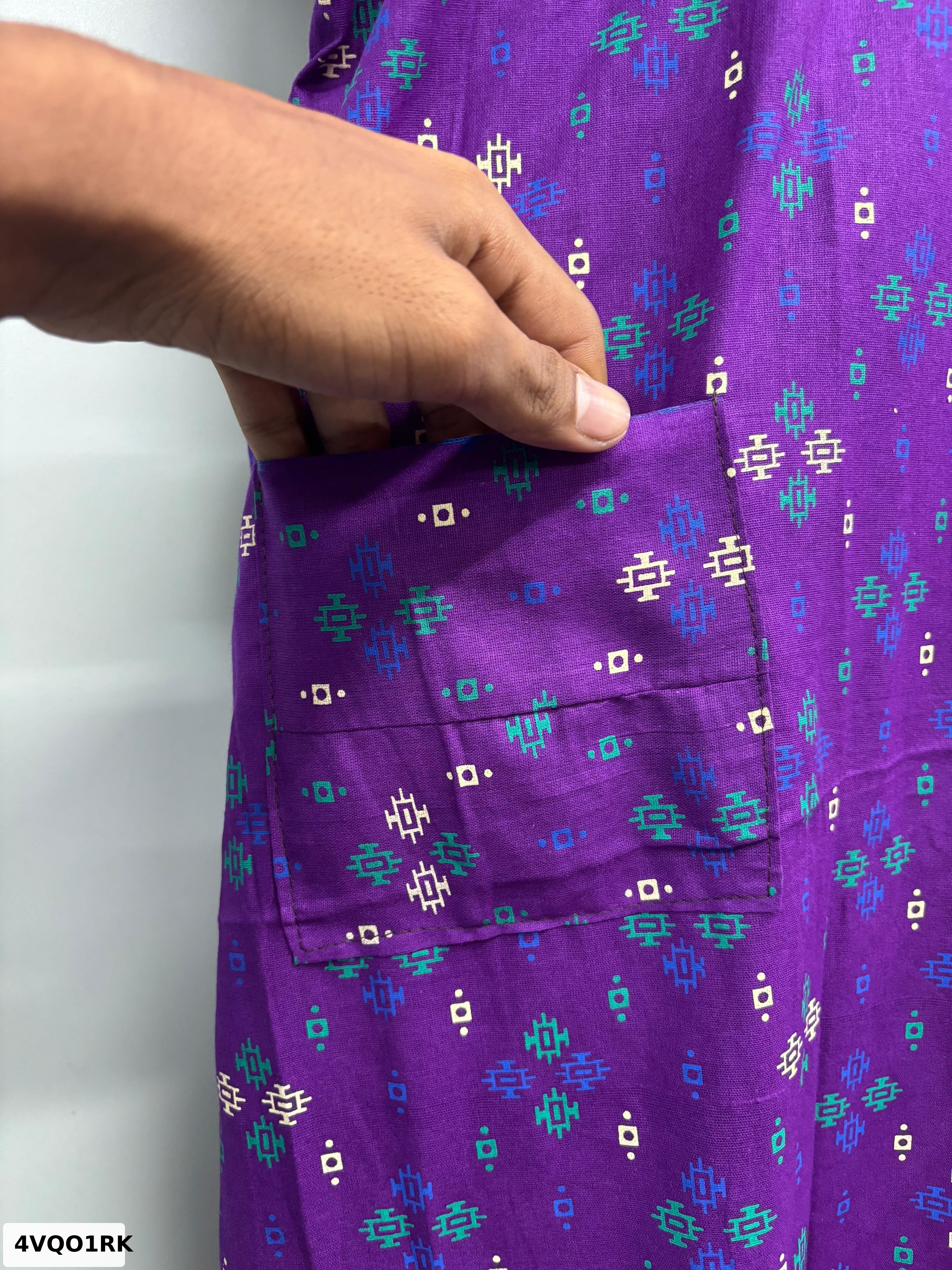 Apsara Piping Cotton Nighty