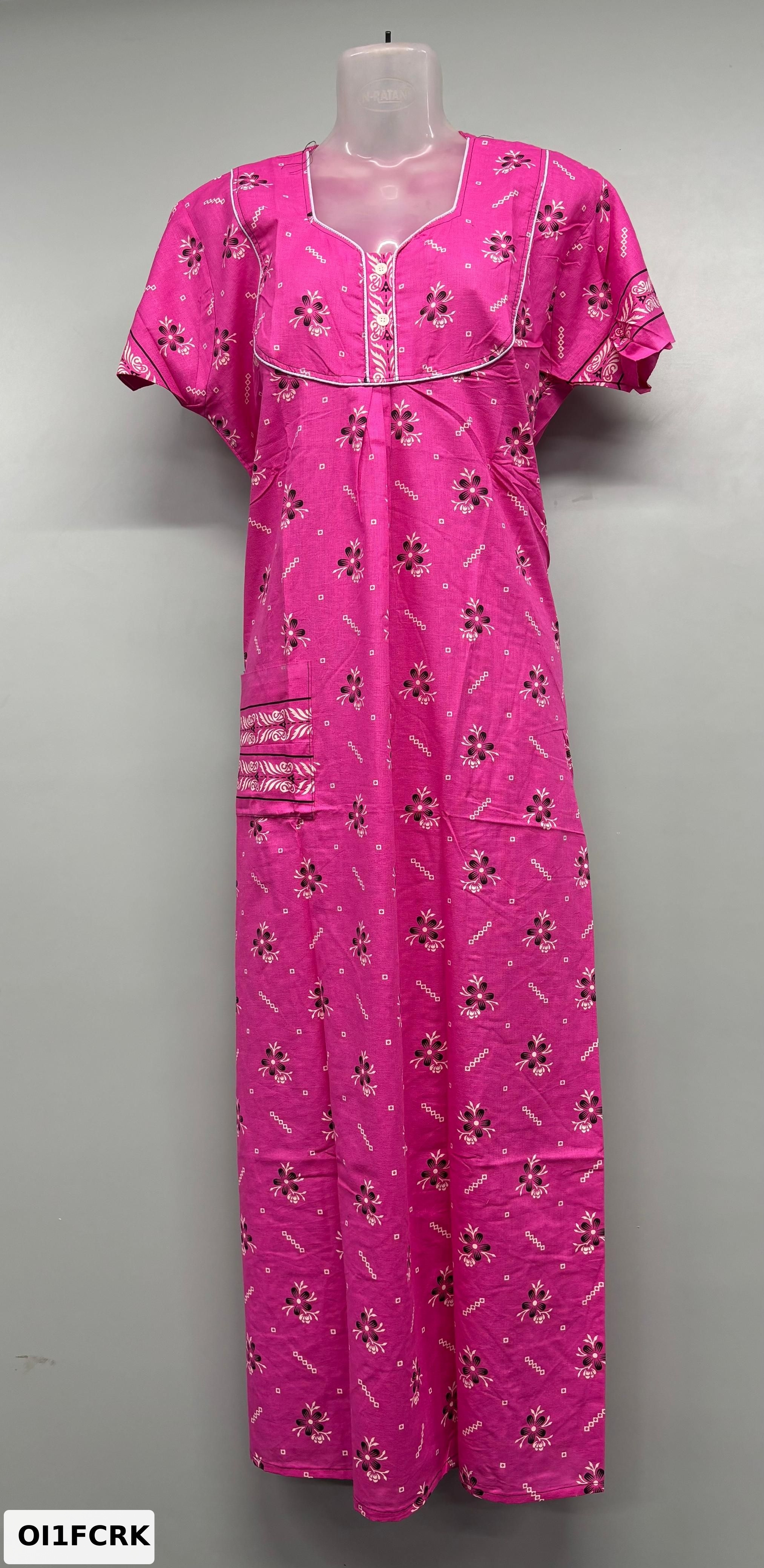 Carol Piping Cotton Nighty