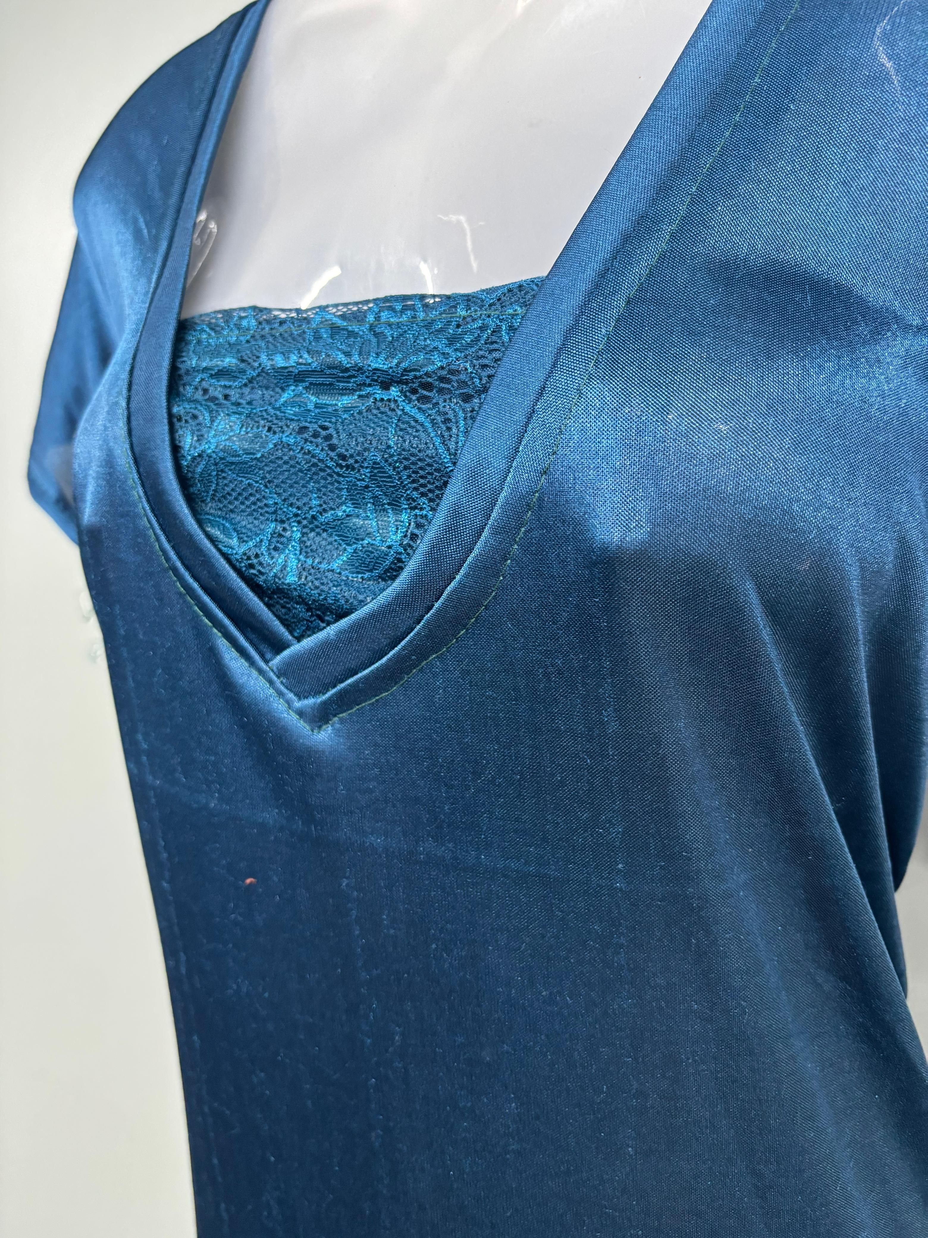 Bright Lycra Lace Nighty