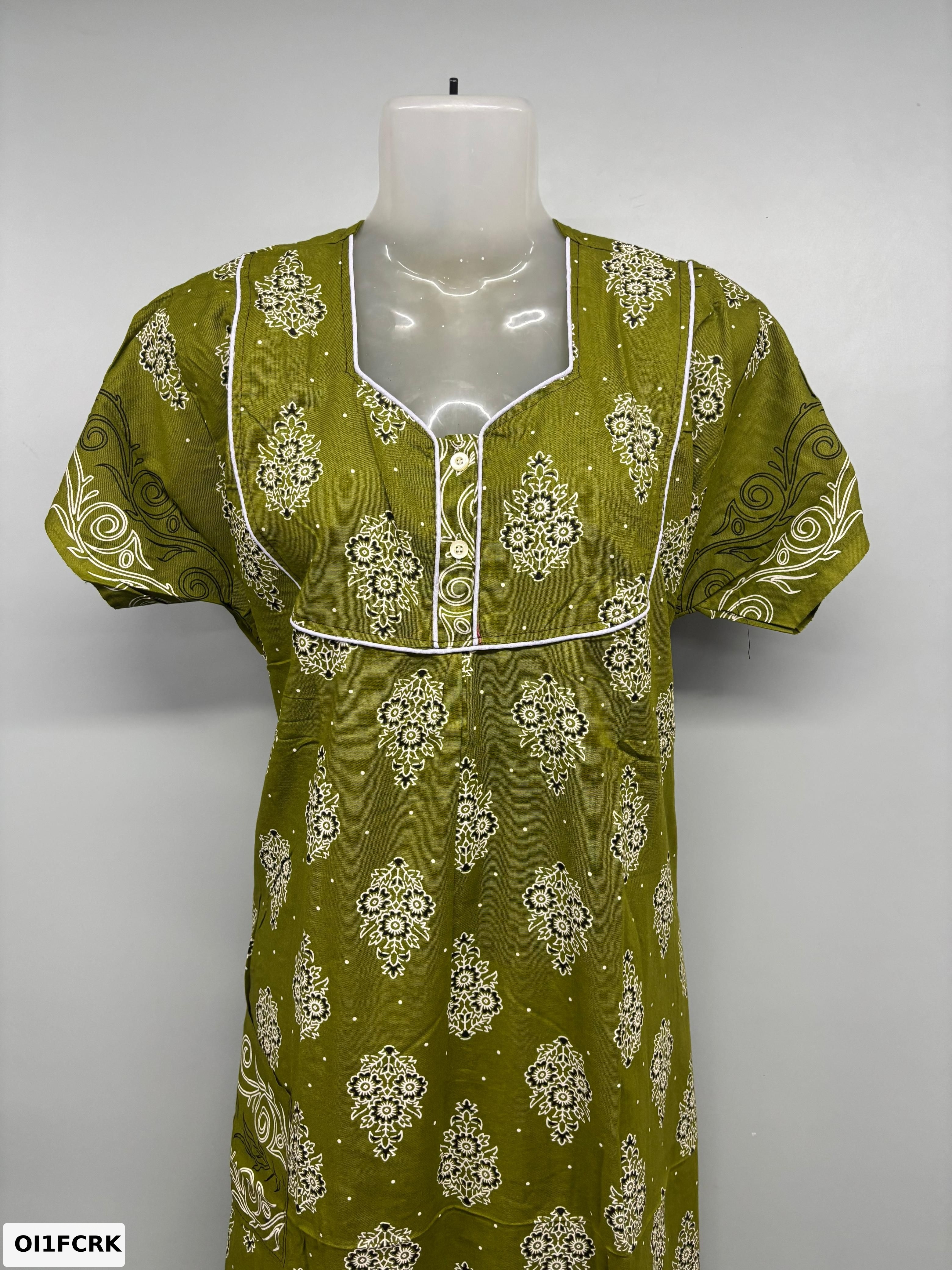 Carol Piping Cotton Nighty