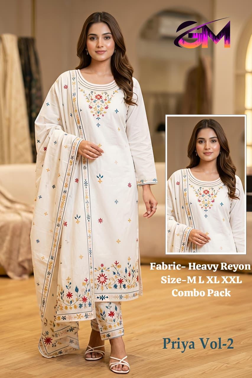 3 Piece Collection Dupatta Work