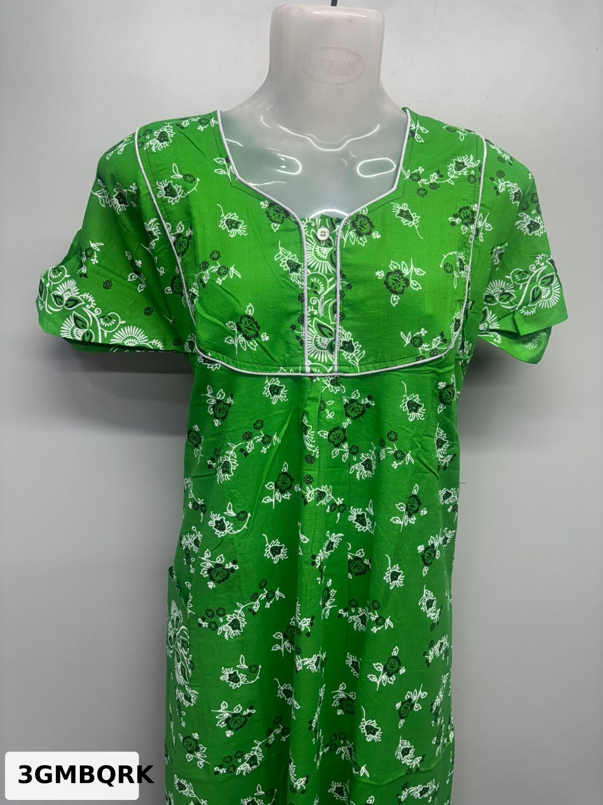 Carol Piping Cotton Nighty