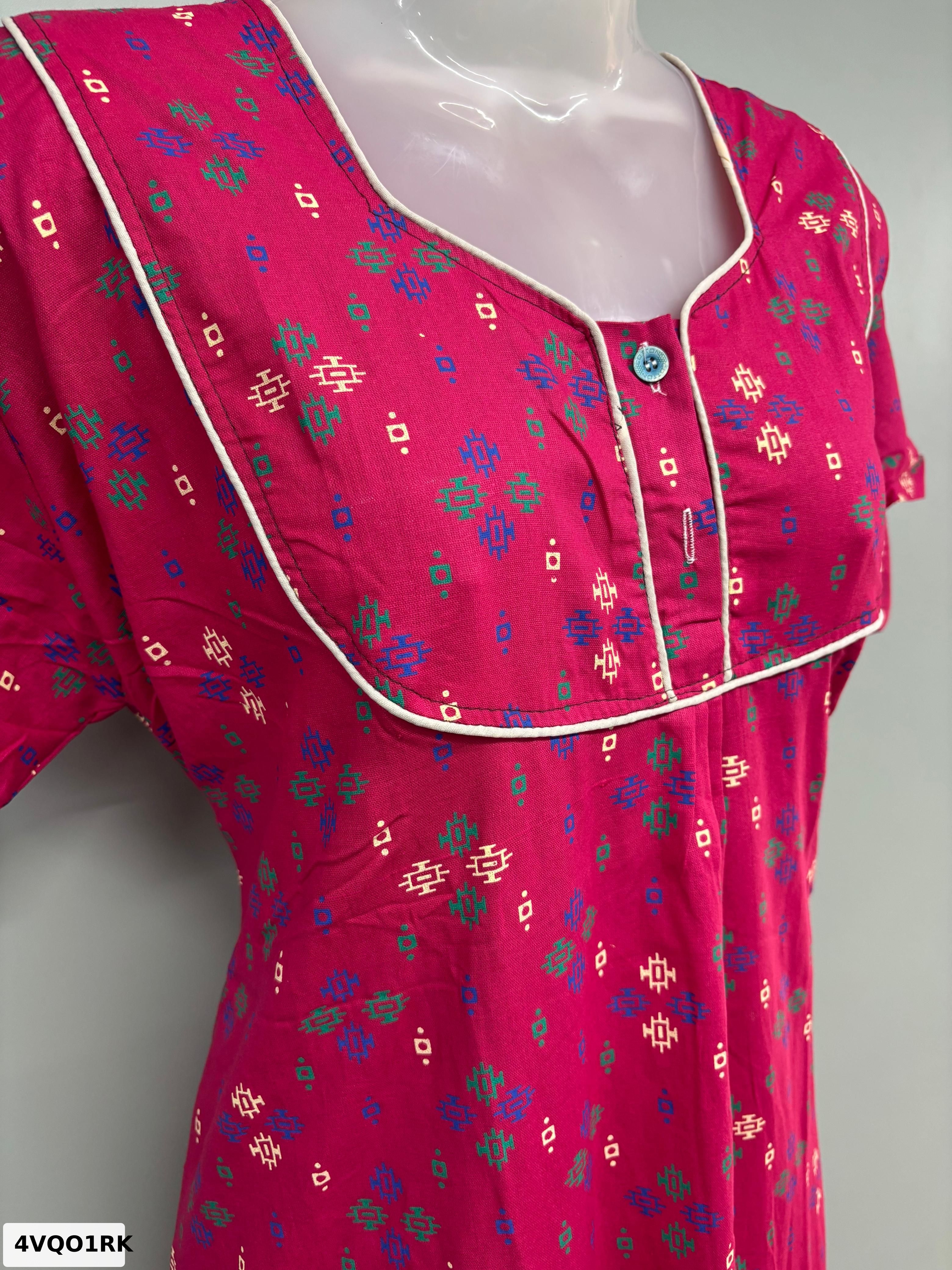 Apsara Piping Cotton Nighty