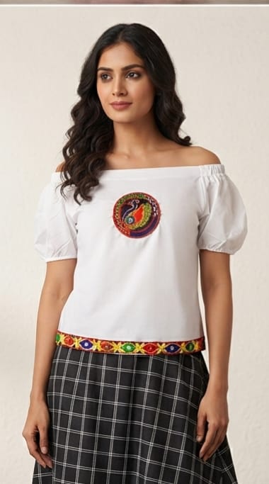 Navratri Special Ladies Top & T-Shirt With Navratri Patch Collection