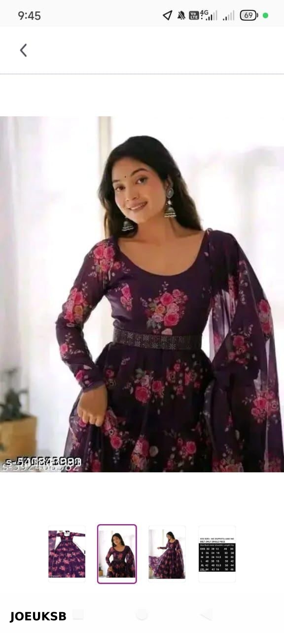 Gown Dupatta Collection Georgette