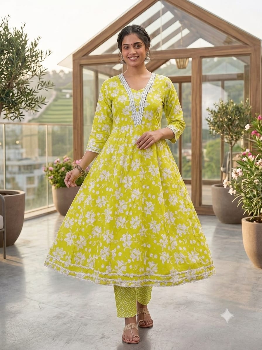 Trending Anarkali Style 2 Pieces Gheraa Style 2 Pieces
