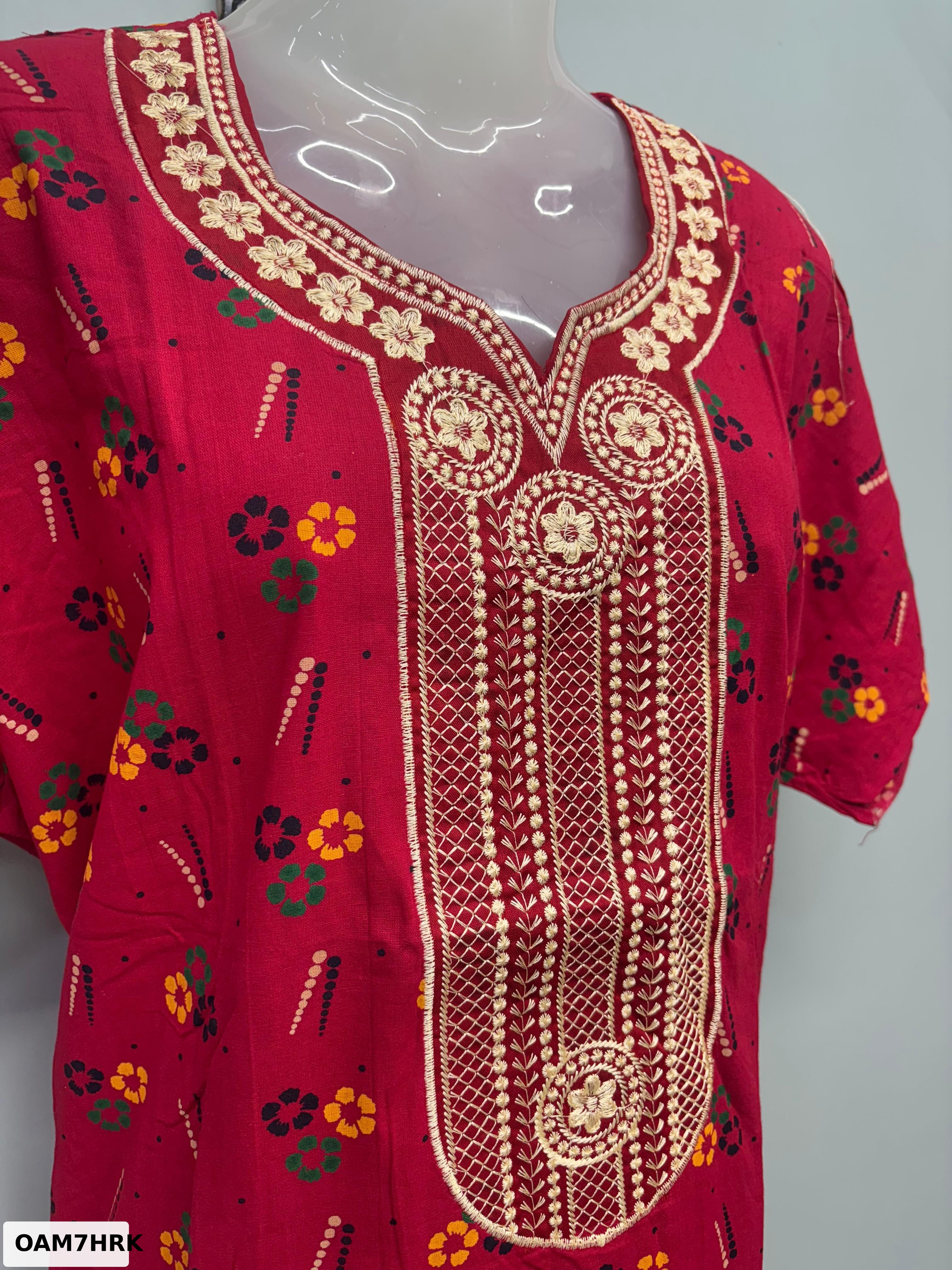 Gujri Work Cotton Nighty