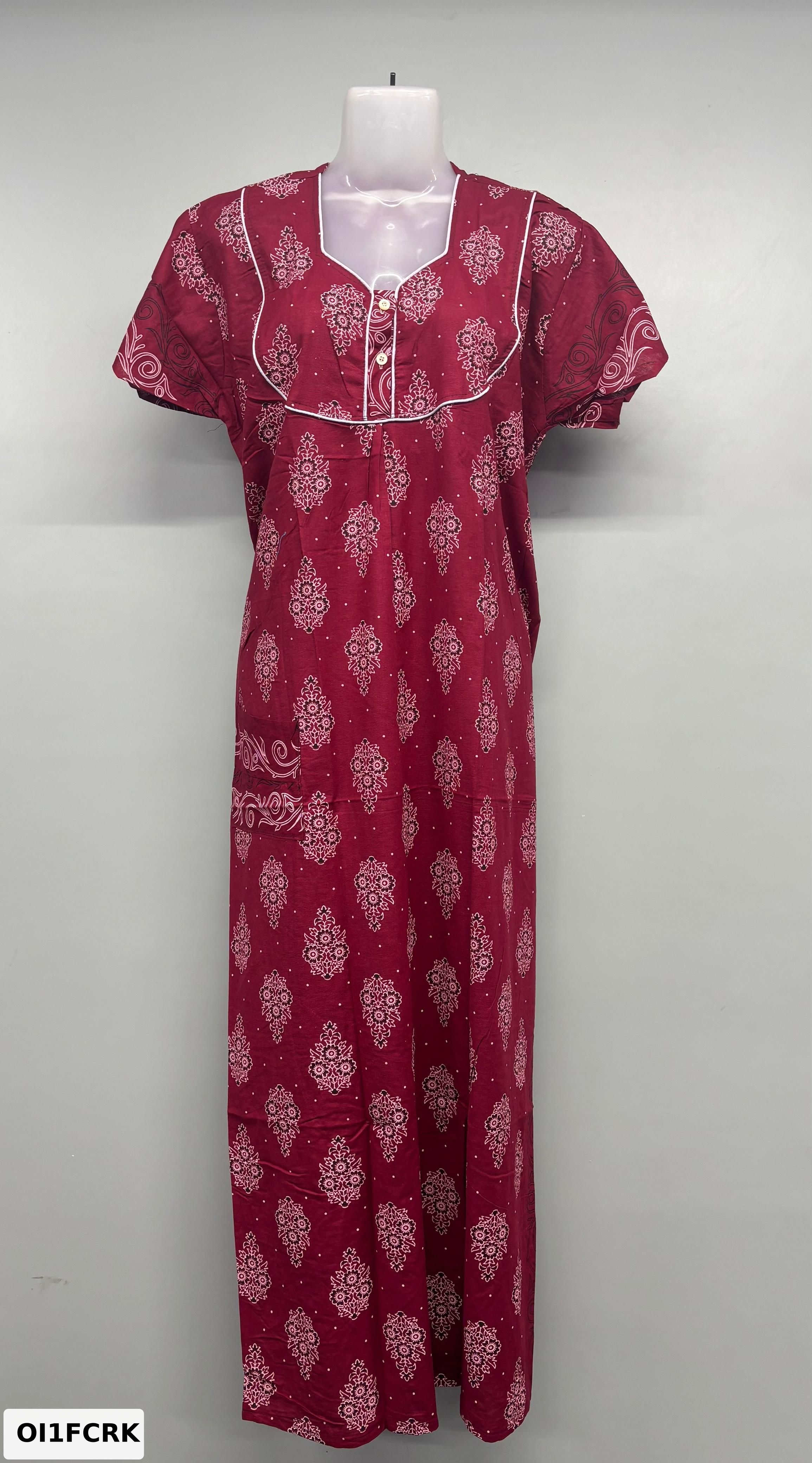 Carol Piping Cotton Nighty