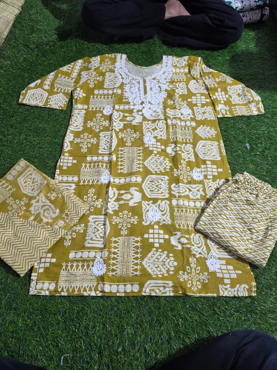 Lucknowi Work 3-Piece Big Size Collection Kurtis