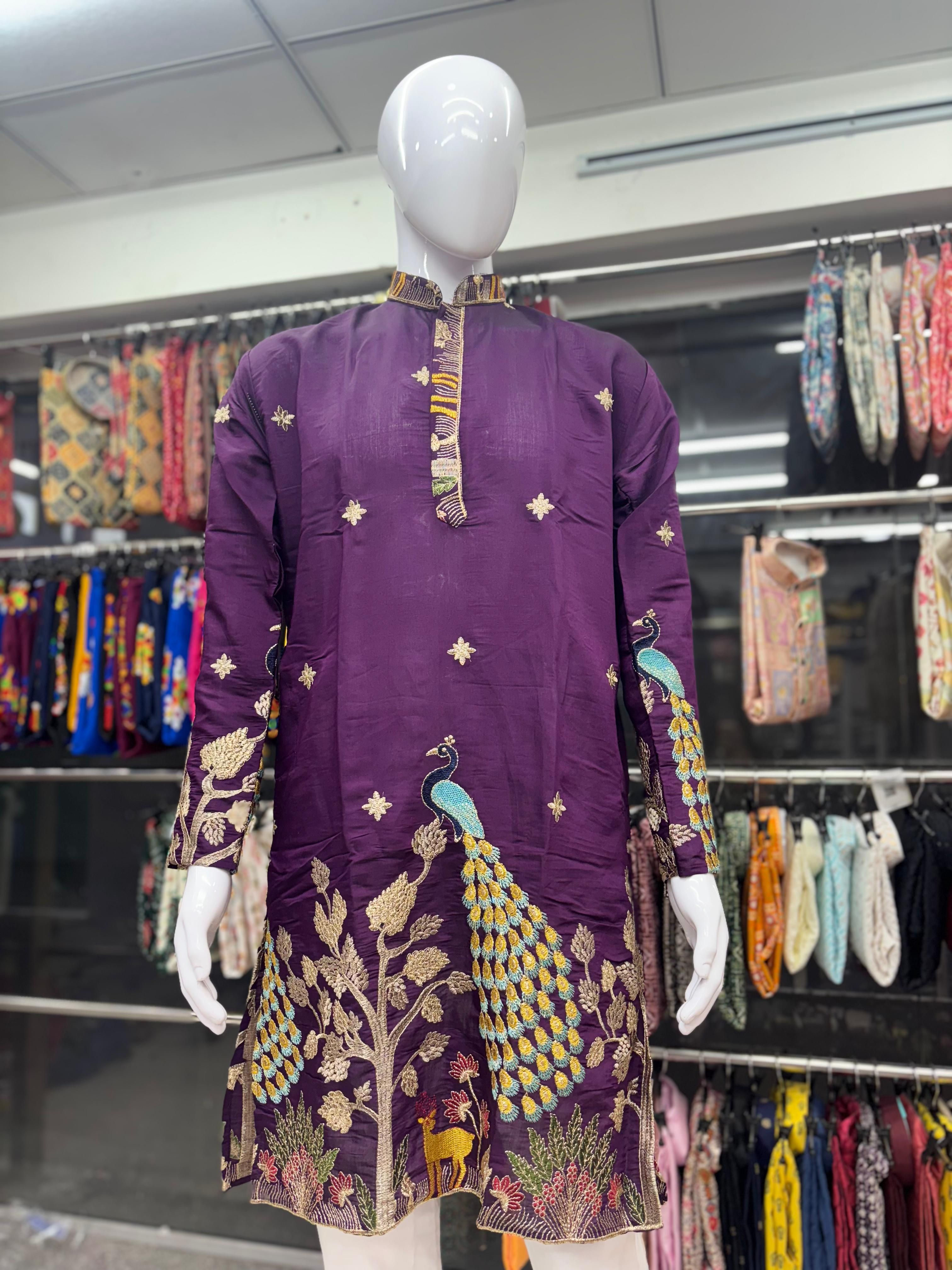 Men's Heavy Daman Work Kurta