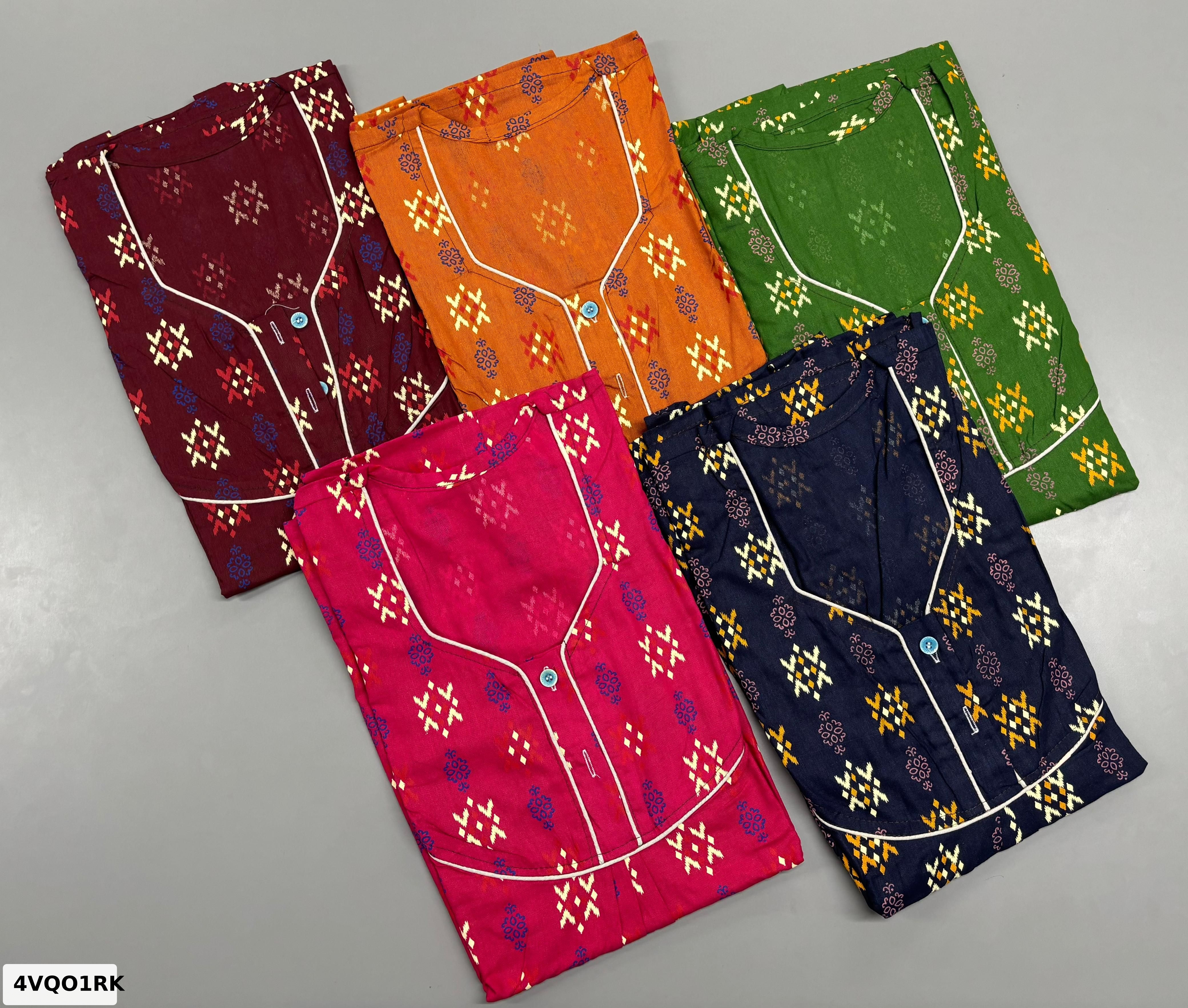 Apsara Piping Cotton Nighty