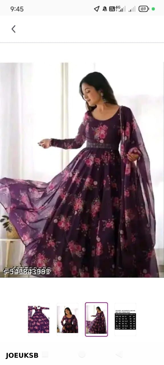 Gown Dupatta Collection Georgette