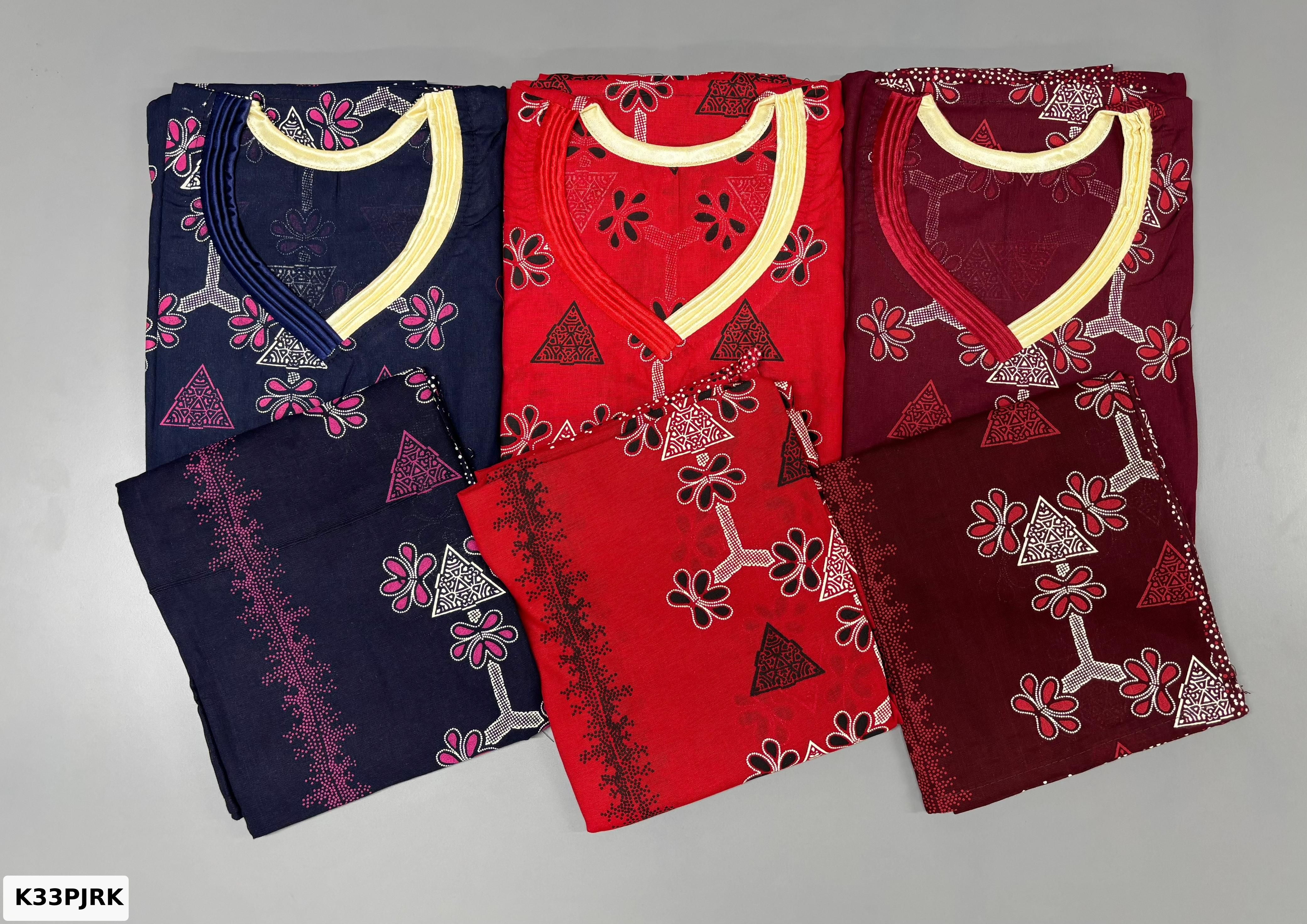 GUJRI COTTON NIGHTY WITH DUPATTA