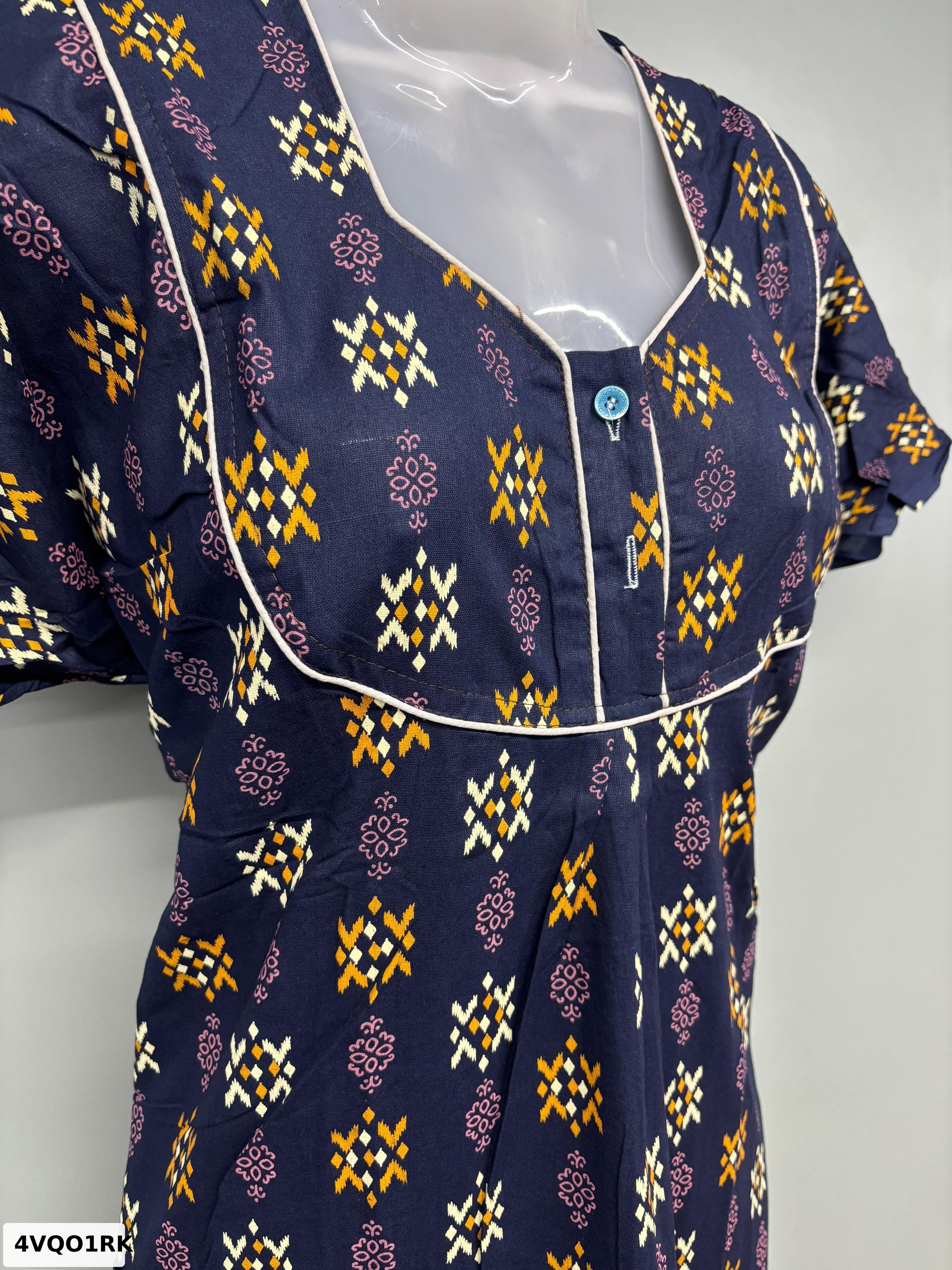 Apsara Piping Cotton Nighty