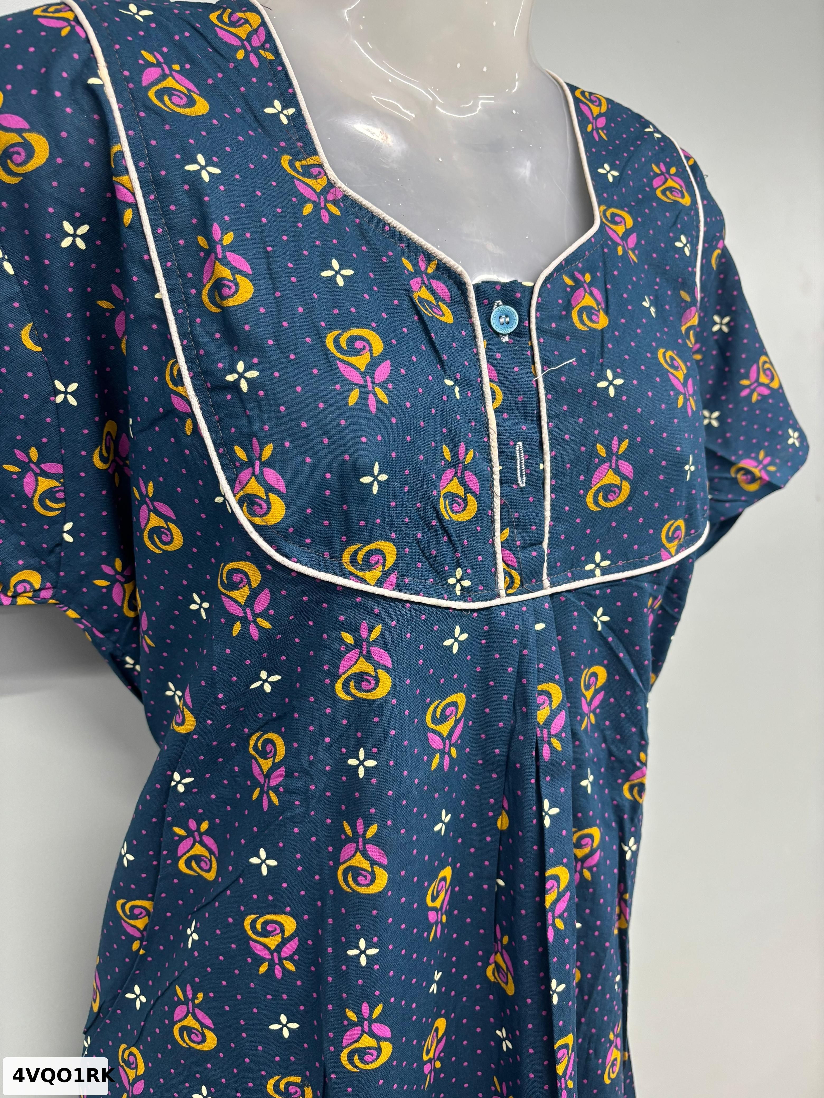 Apsara Piping Cotton Nighty