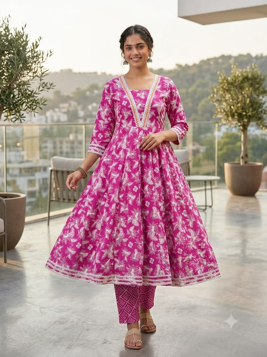 Trending Anarkali Style 2 Pieces Gheraa Style 2 Pieces