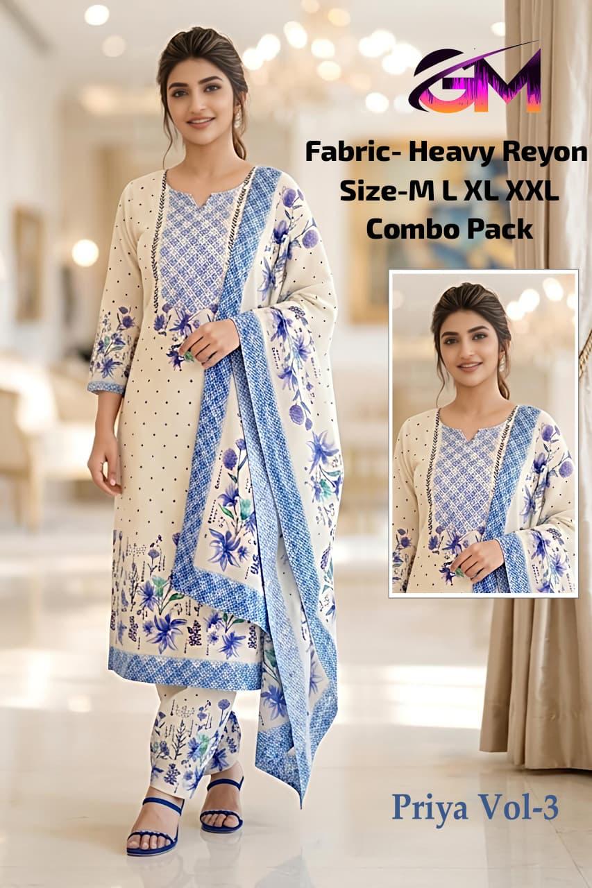 3 Piece Collection Dupatta Work