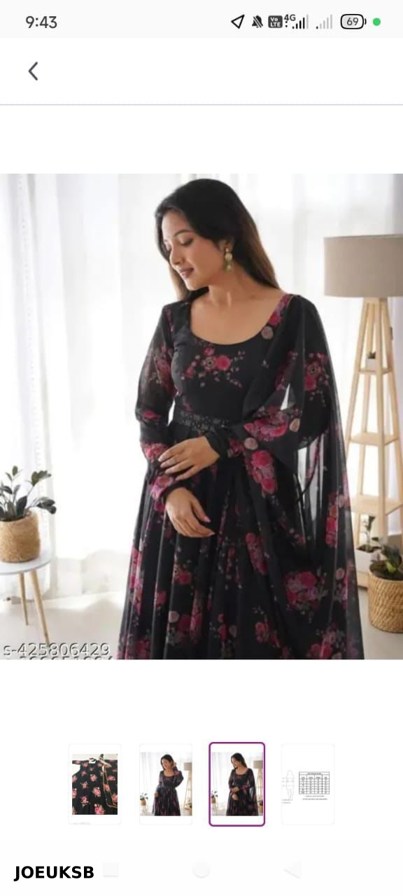 Gown Dupatta Collection Georgette