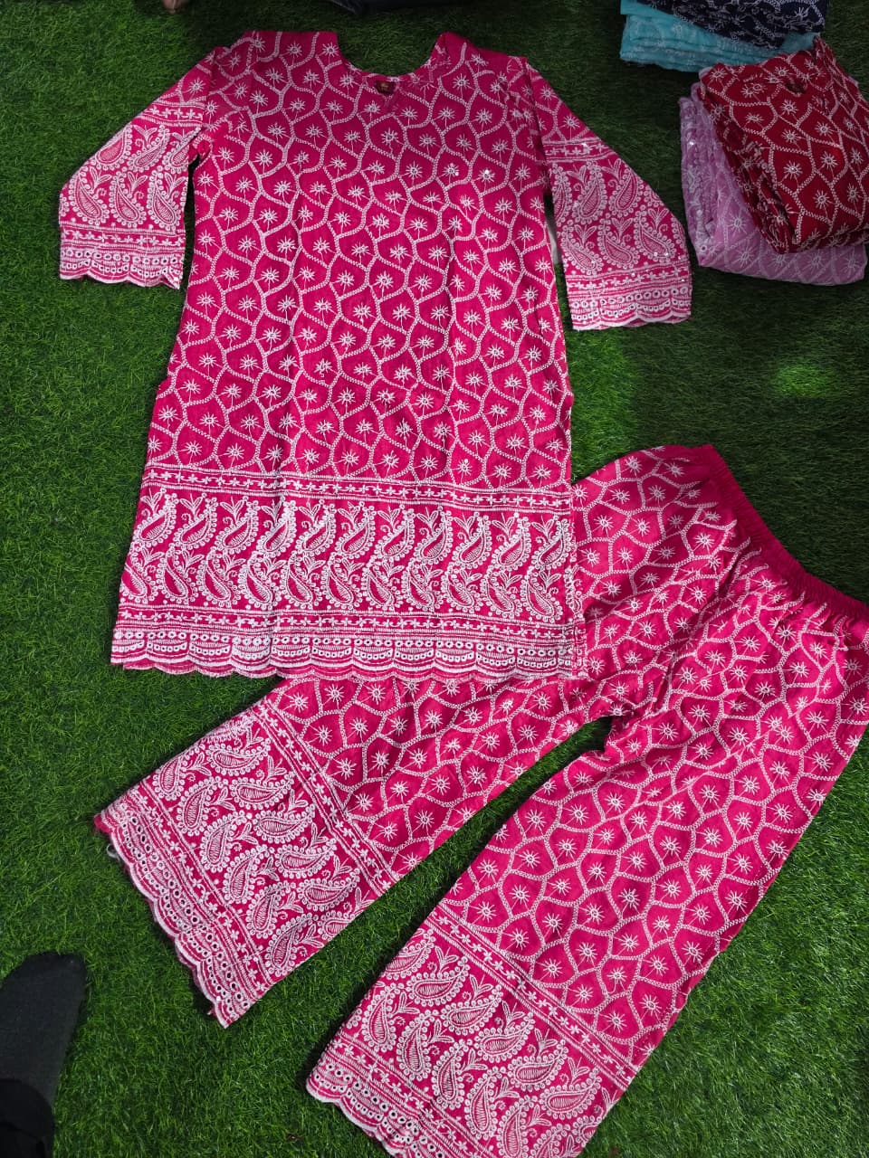 Fancy Chikan Work Co-Ord Set