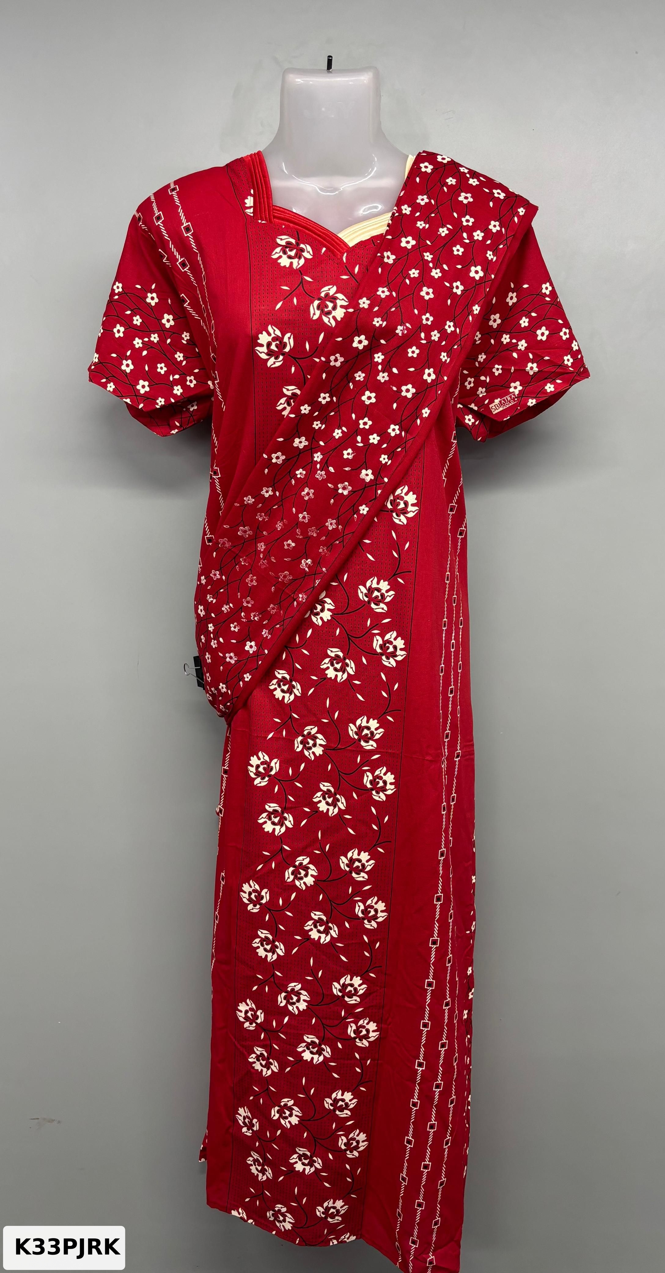 GUJRI COTTON NIGHTY WITH DUPATTA