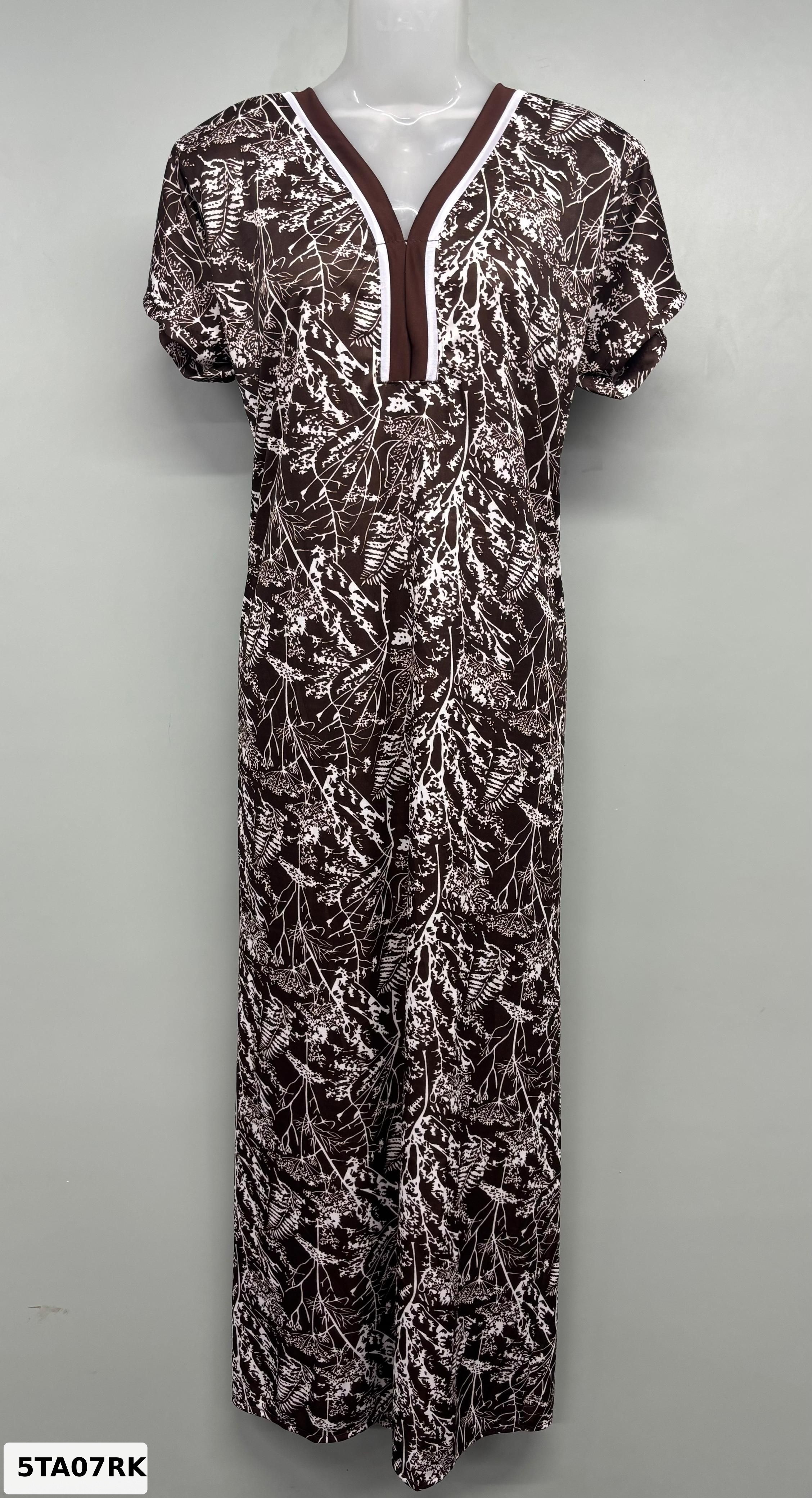 Malai Sareena Fancy Neck Nighty