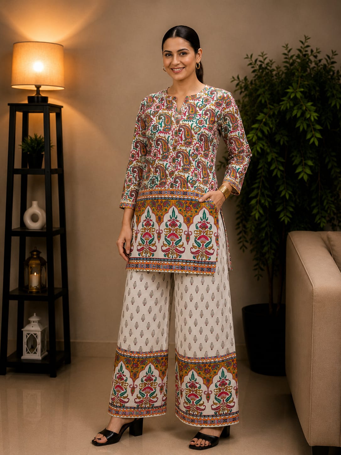 Rakhi Spacial Ajrak Print Cod Set