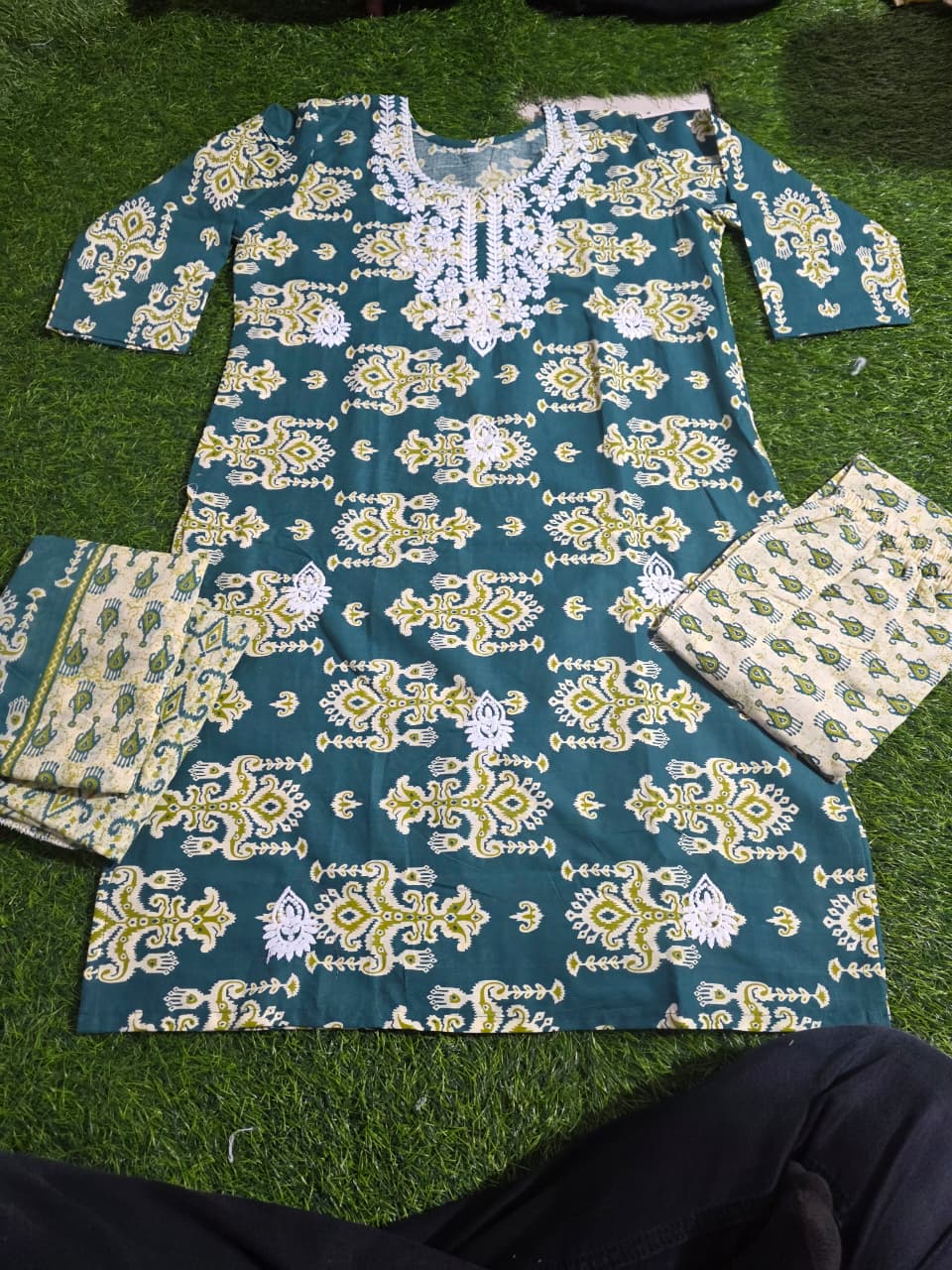 Lucknowi Work 3-Piece Big Size Collection Kurtis