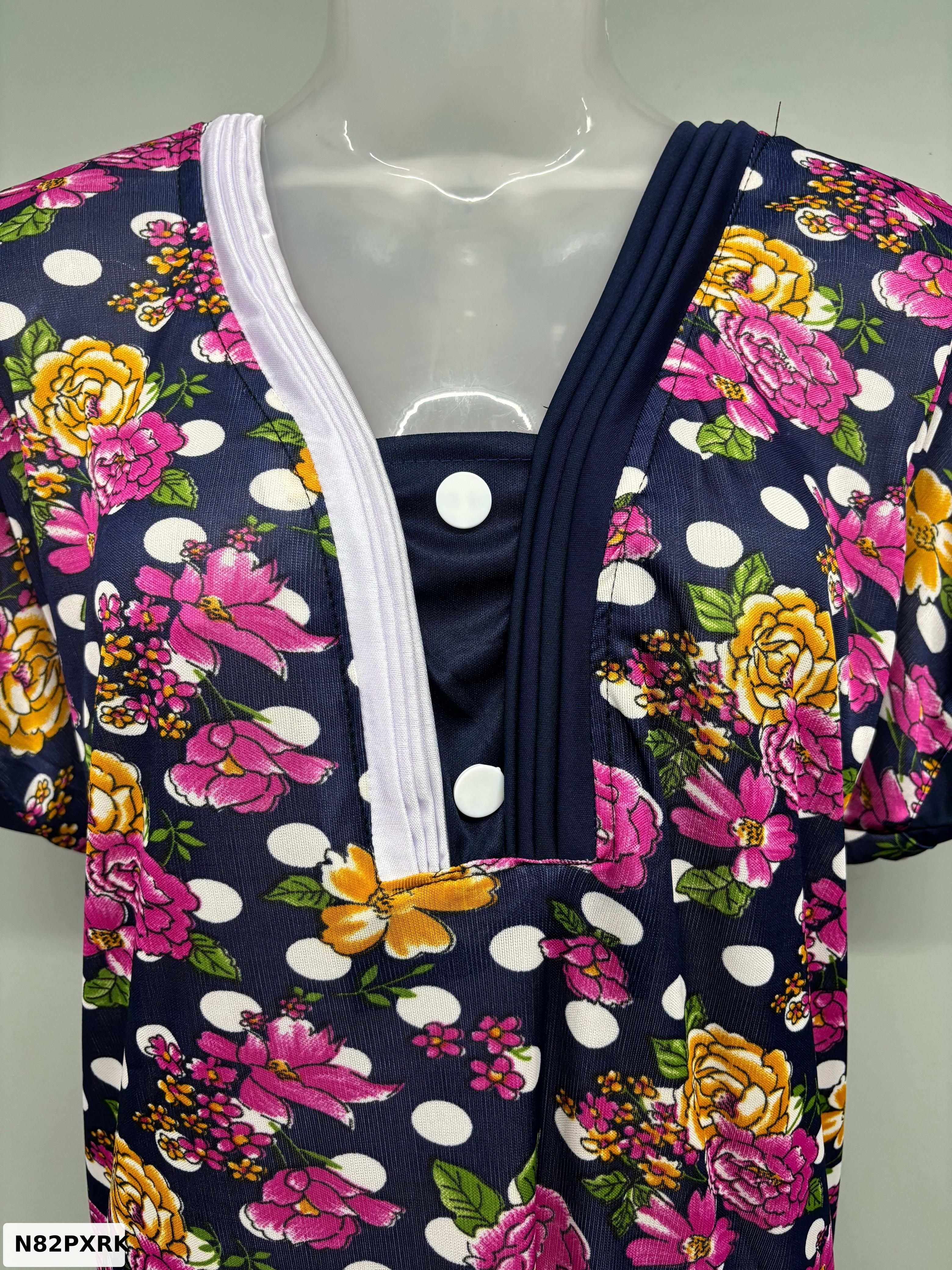 CLOTH SAREE RIB NECK NIGHTY