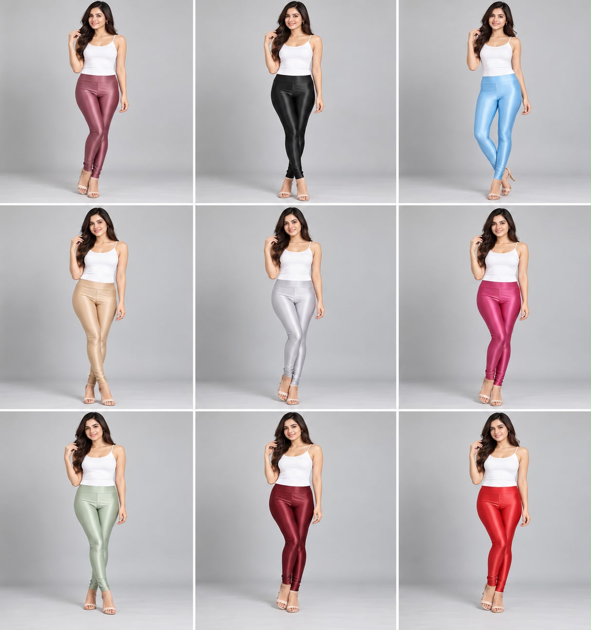 Satin Leggings Premium Thick Quality