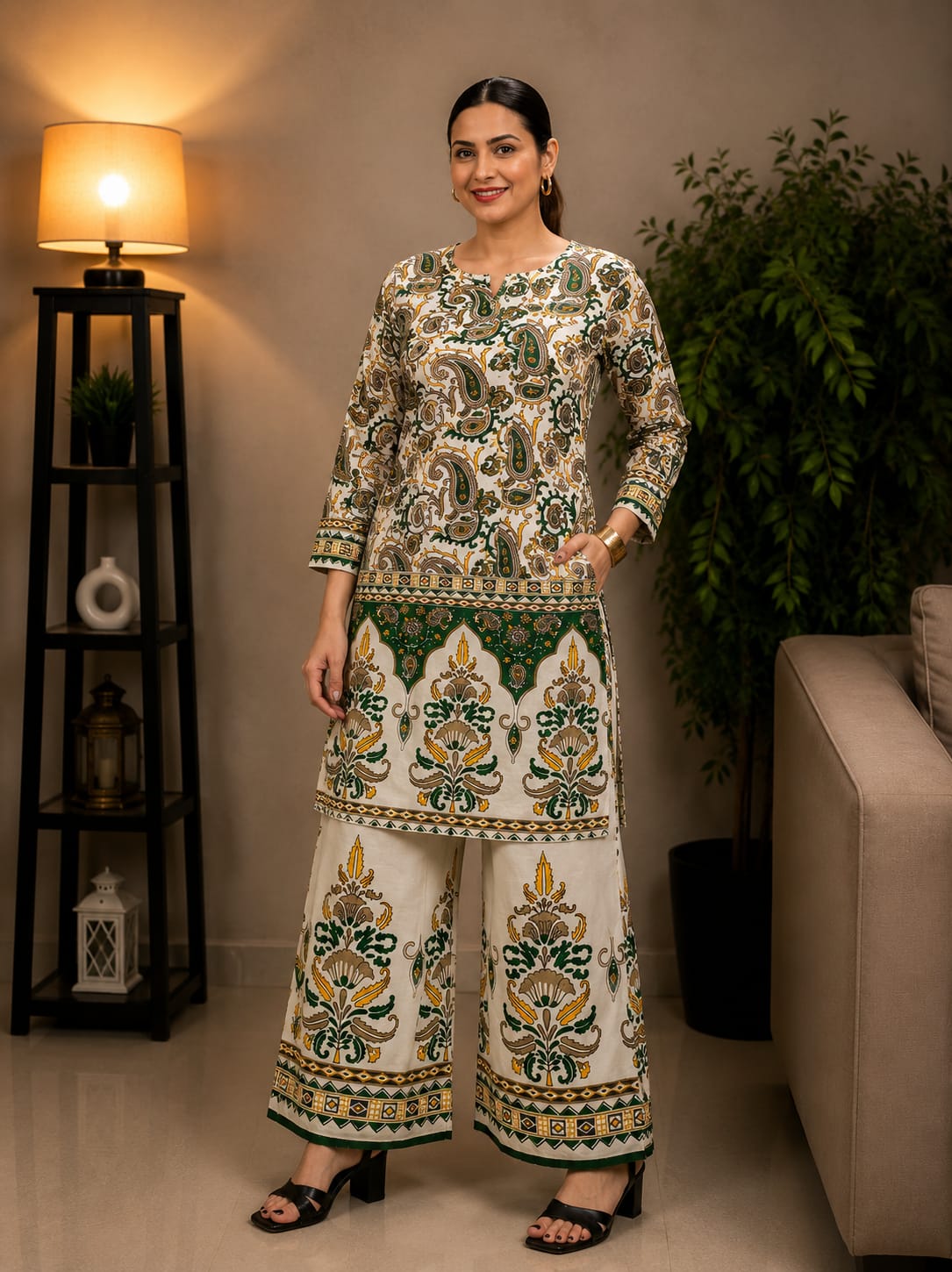 Rakhi Spacial Ajrak Print Cod Set