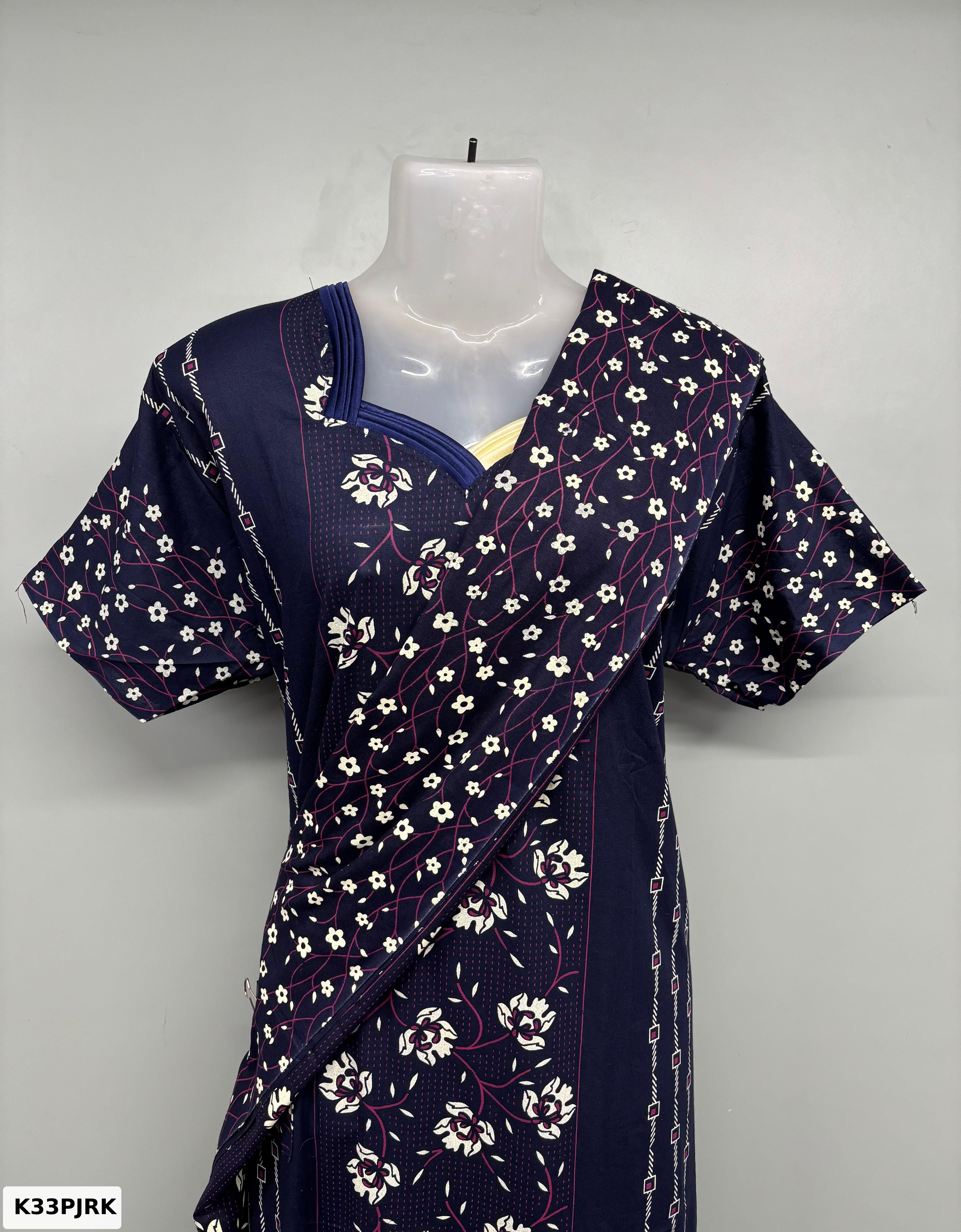 GUJRI COTTON NIGHTY WITH DUPATTA