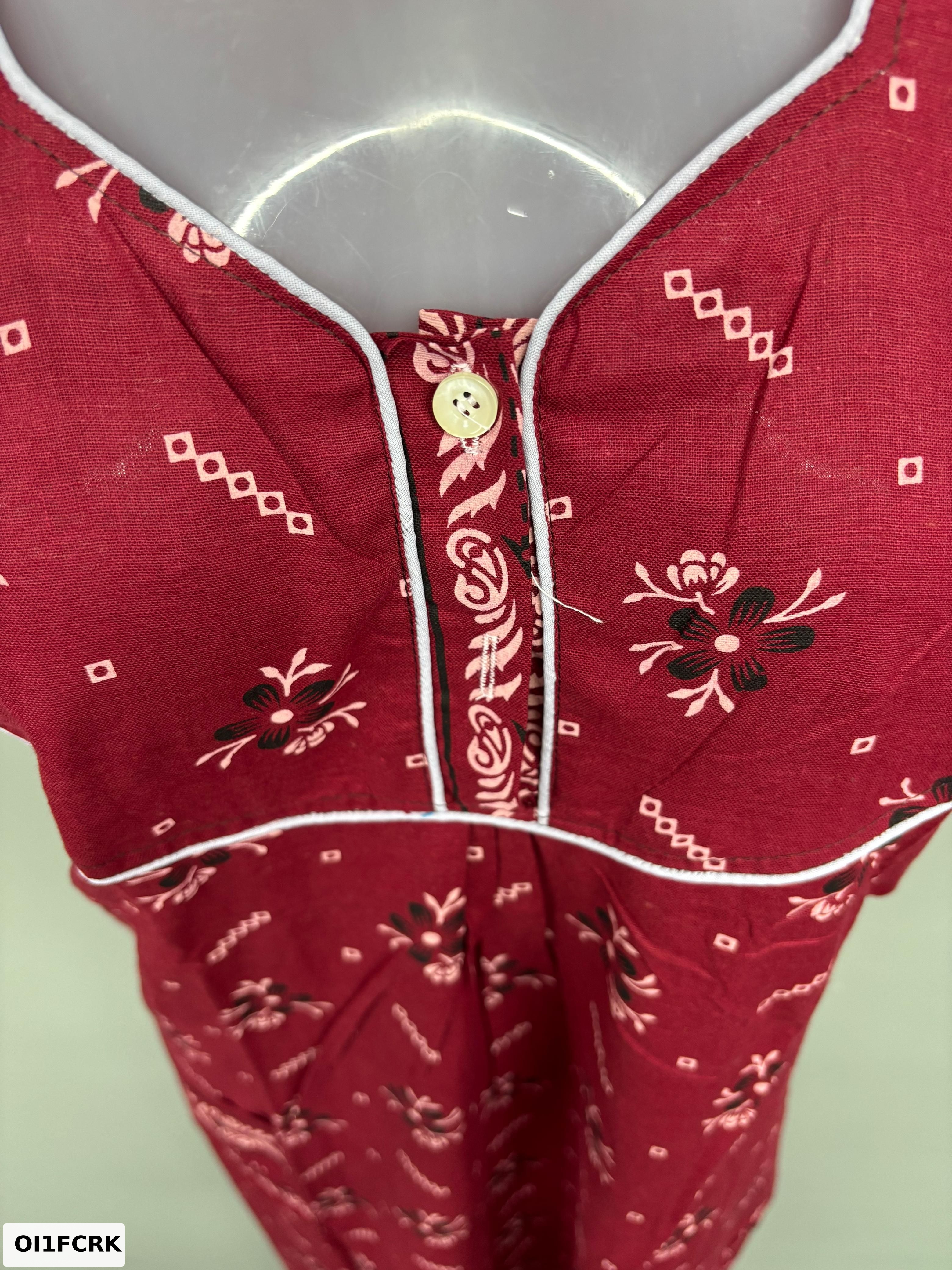 Carol Piping Cotton Nighty
