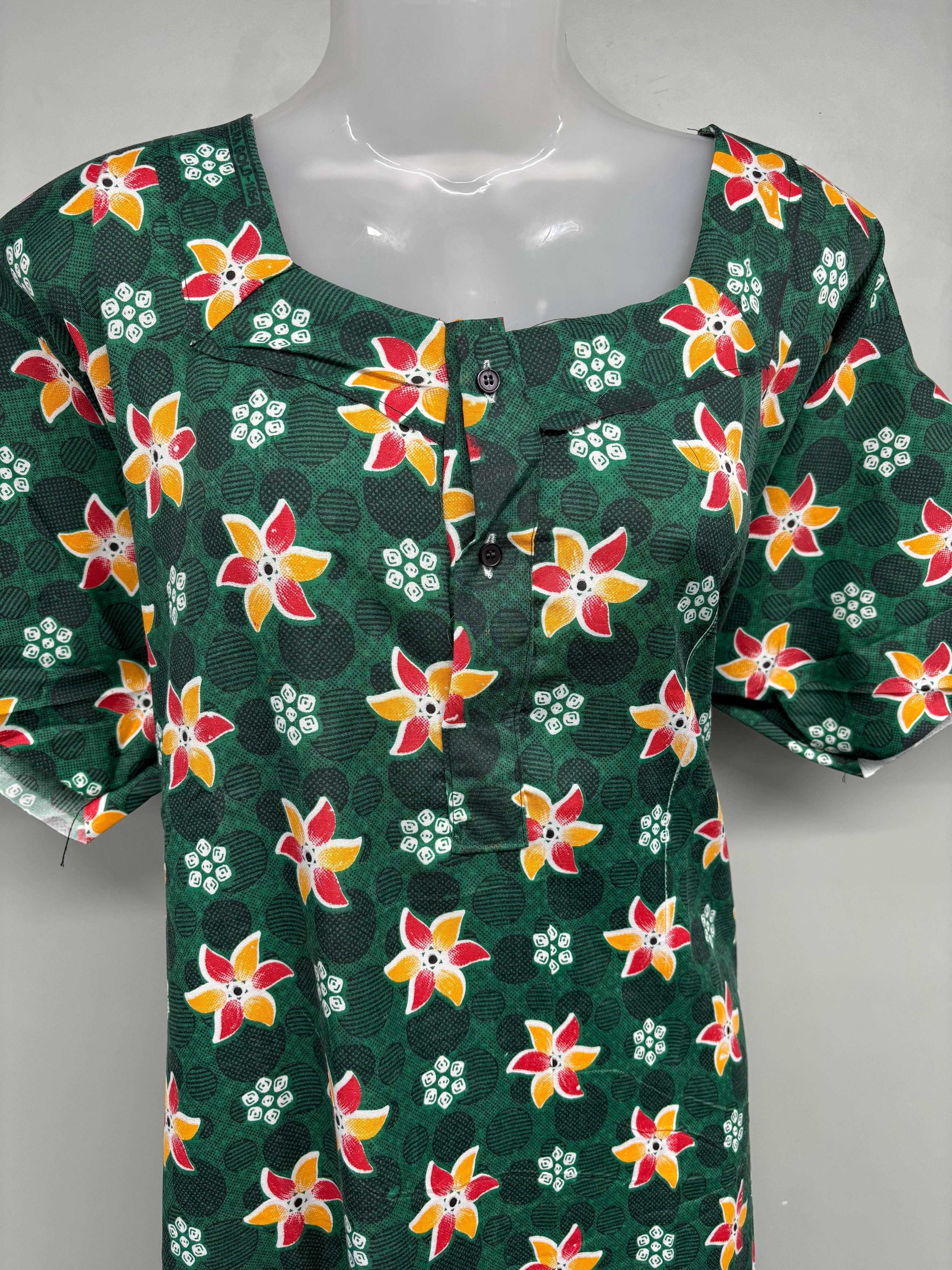 Cloth Chirag Cotton Button Neck Nighty