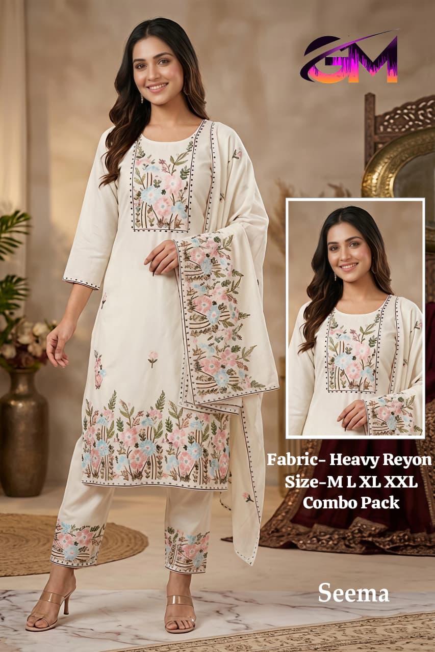 3 Piece Collection Dupatta Work