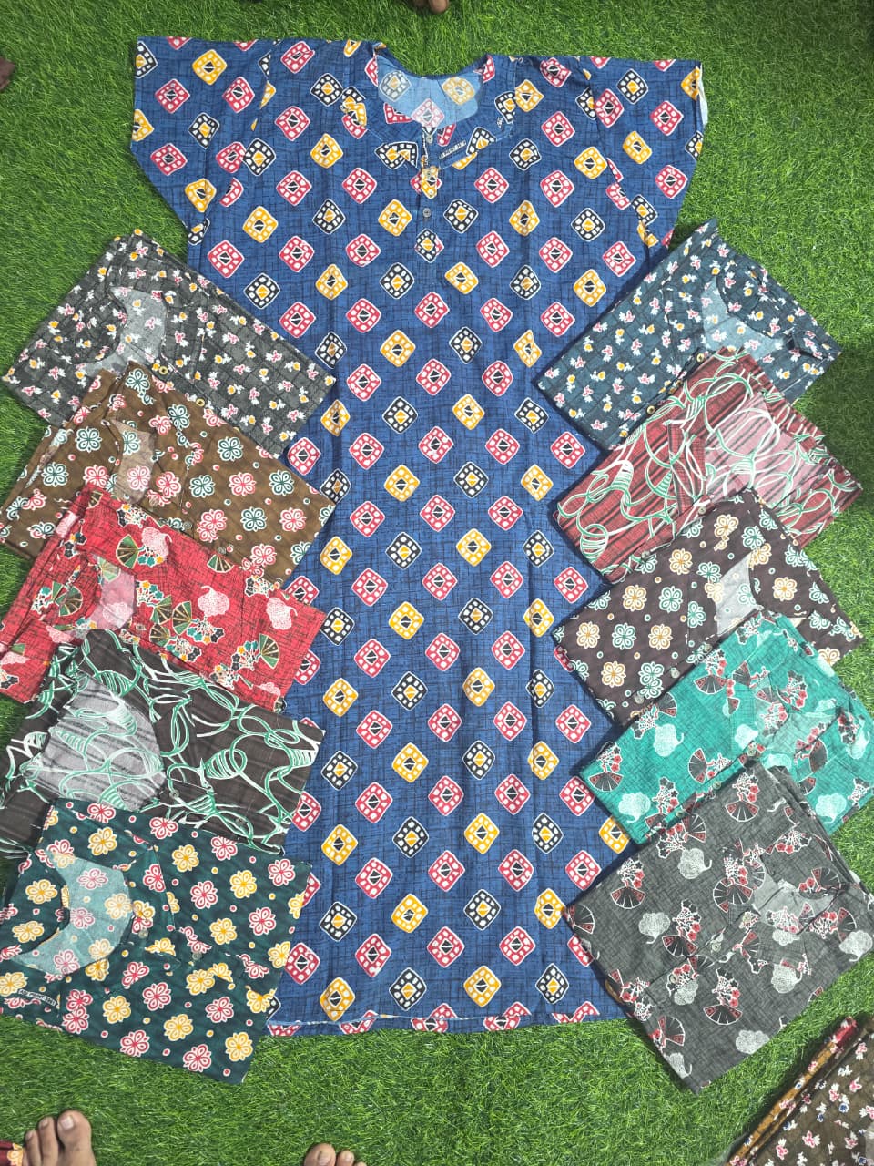 Jaipuri Cotton Nighty Gown
