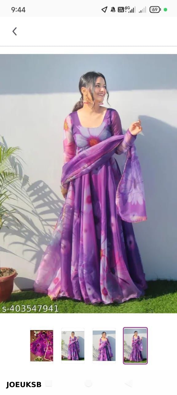 Gown Dupatta Collection Georgette