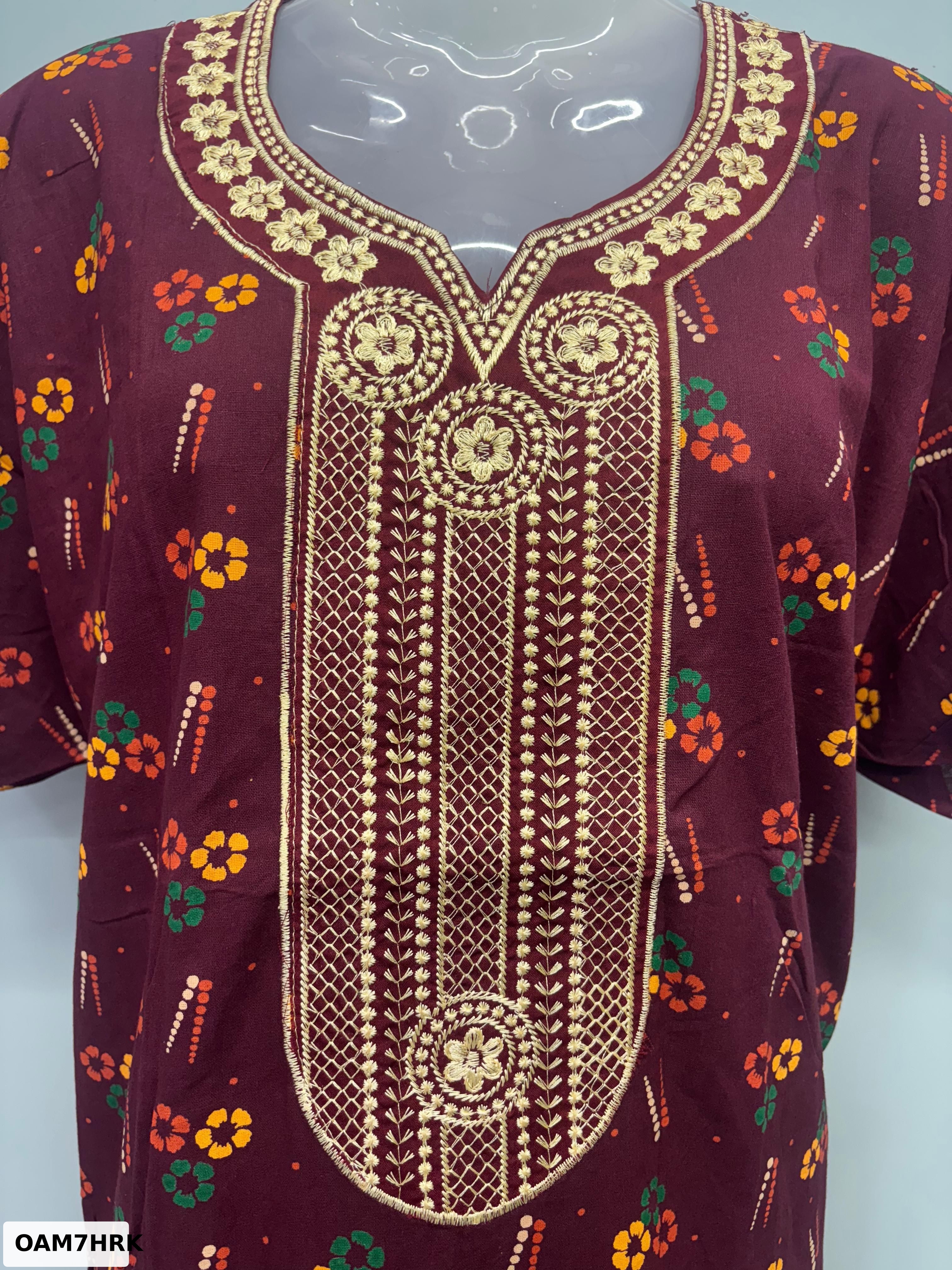 Gujri Work Cotton Nighty